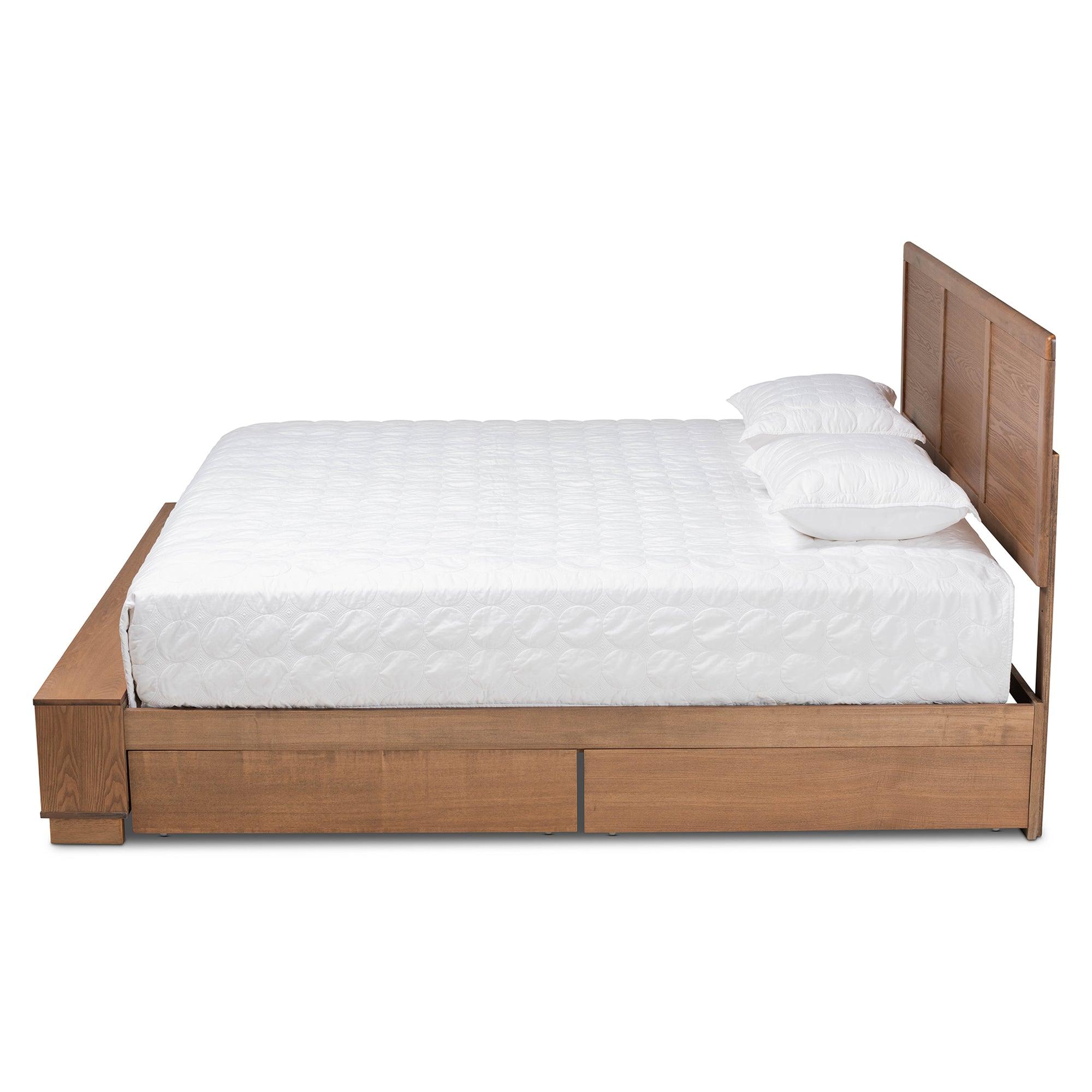 Tamsin Modern Transitional Ash Finished Wood 4-Drawer Platform Storage Bed