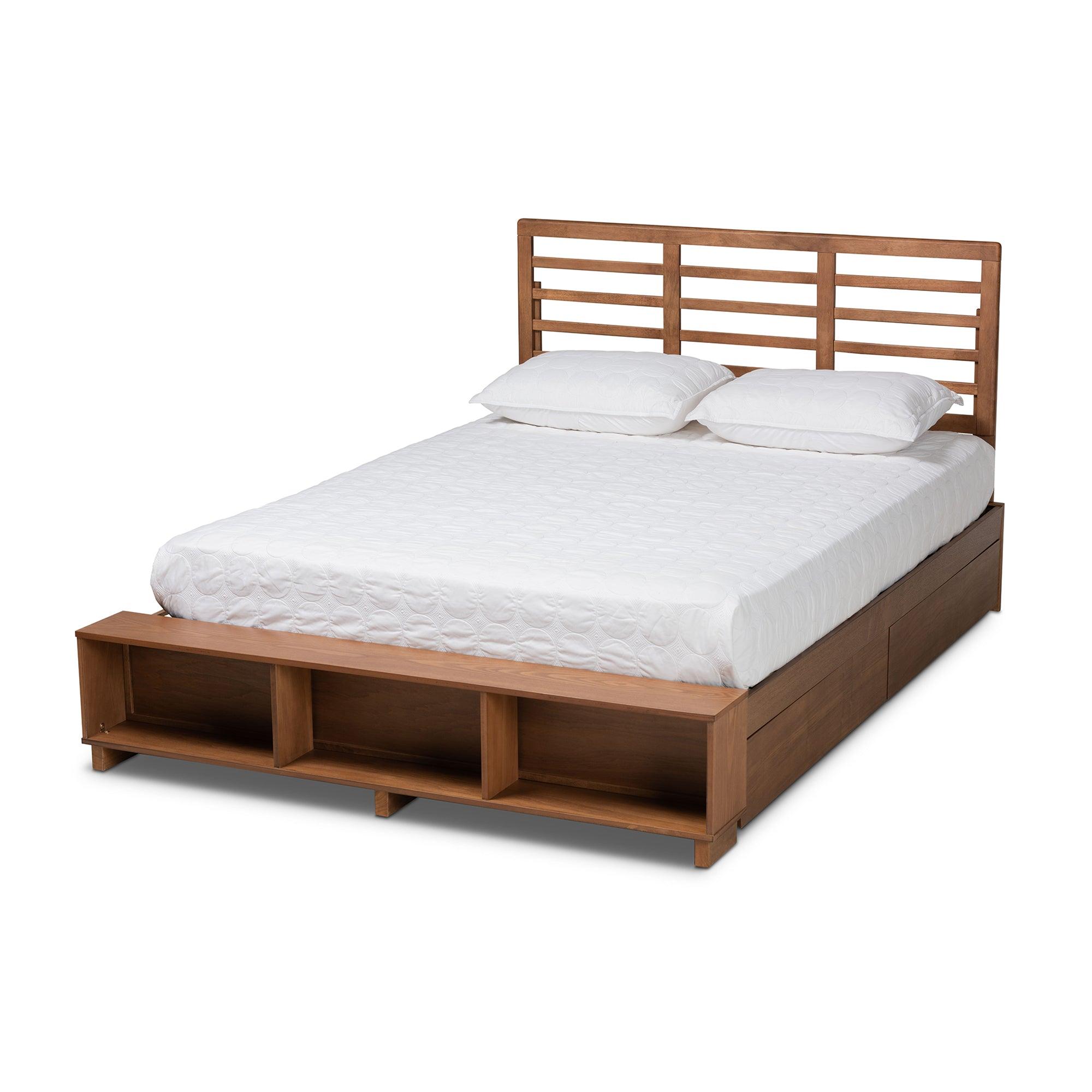 Milana Modern Transitional Ash Finished Wood 4-Drawer Platform Storage Bed