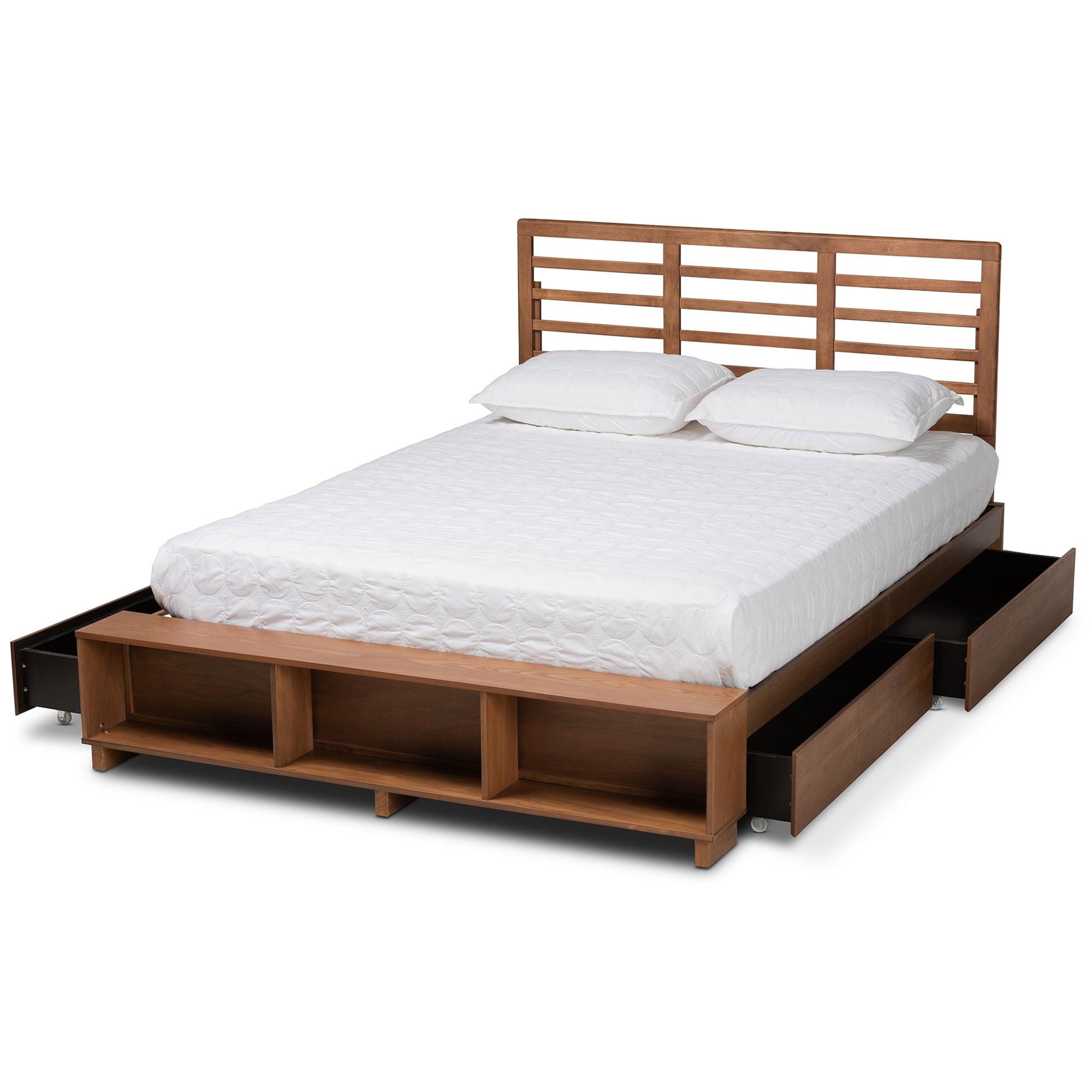 Milana Modern Transitional Ash Finished Wood 4-Drawer Platform Storage Bed