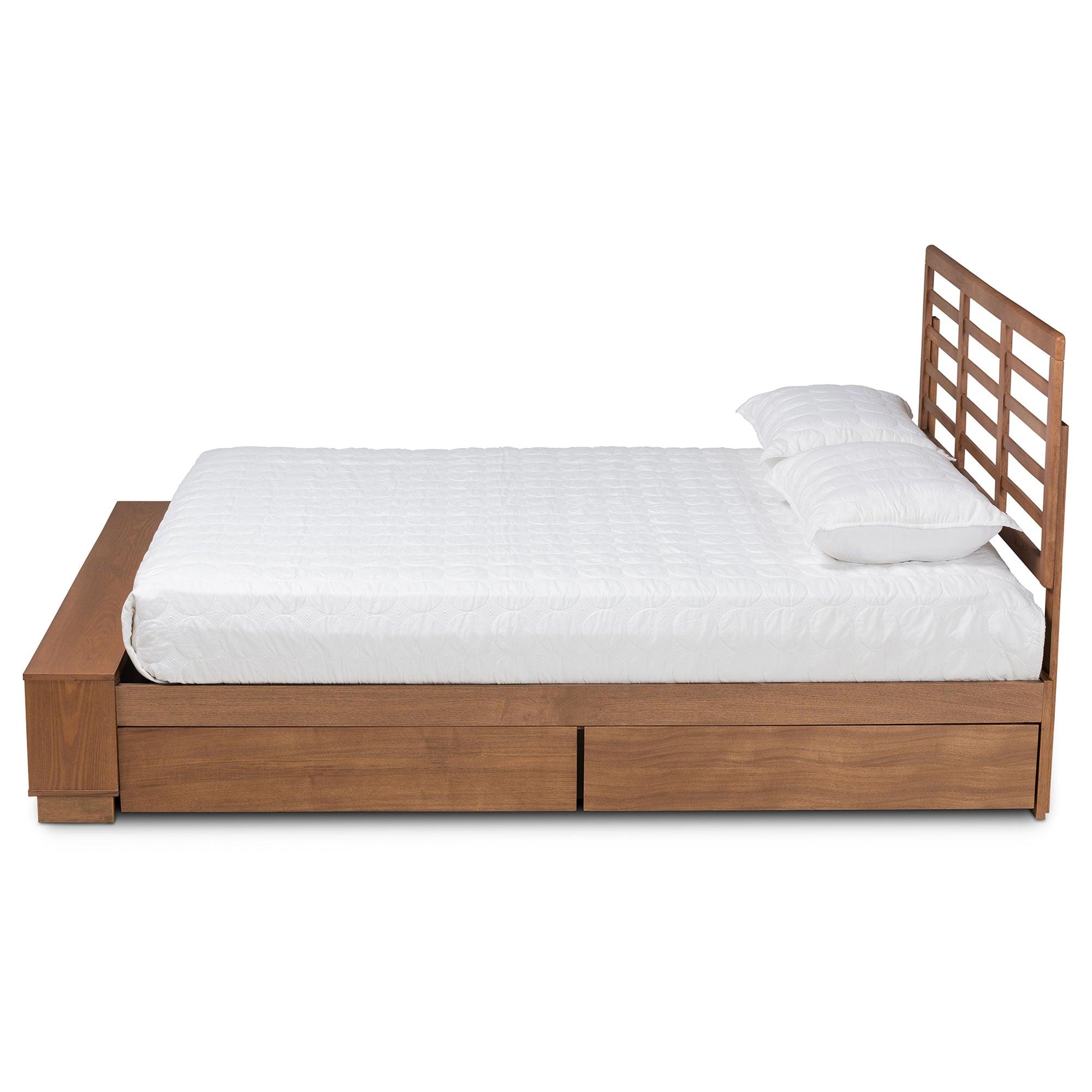 Milana Modern Transitional Ash Finished Wood 4-Drawer Platform Storage Bed