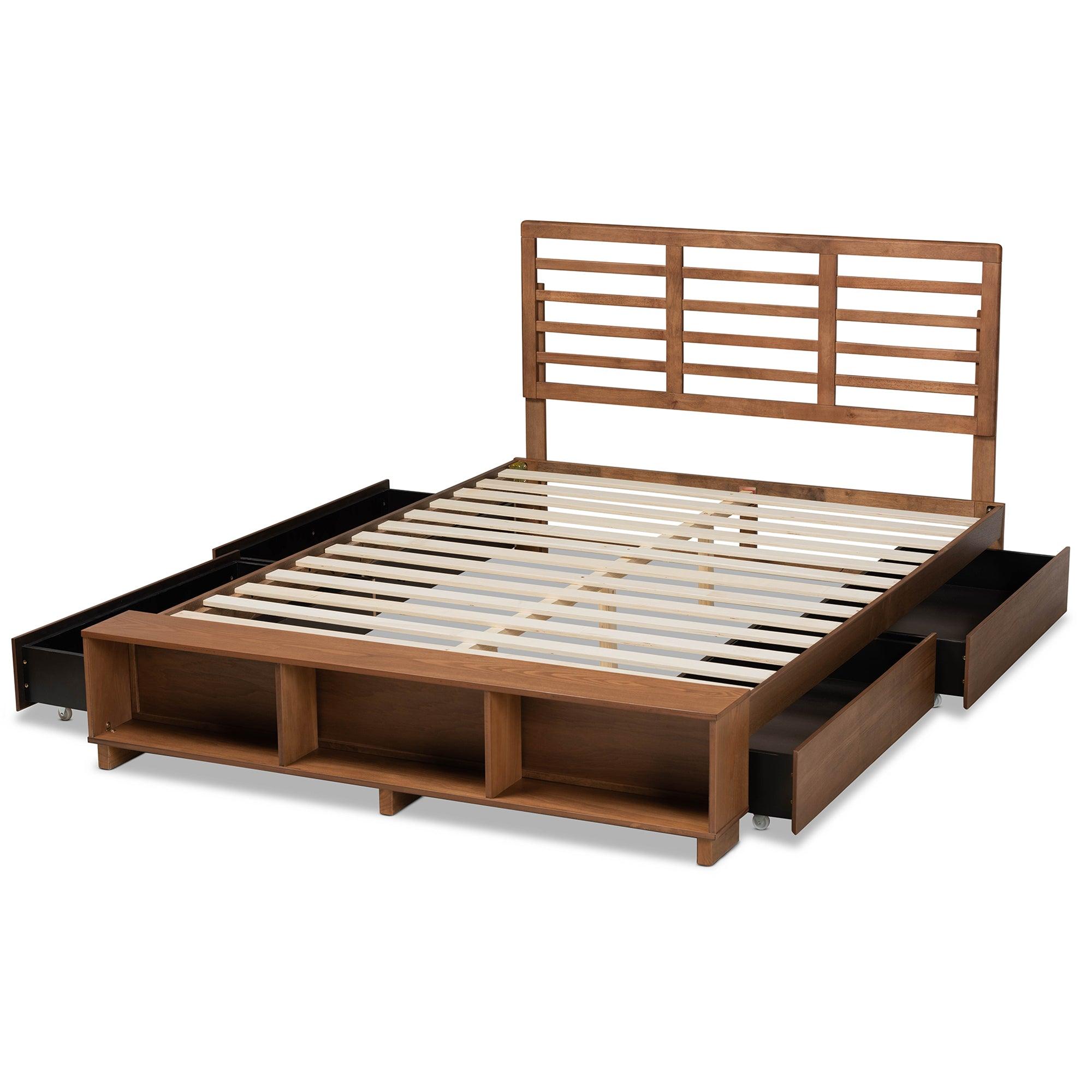 Milana Modern Transitional Ash Finished Wood 4-Drawer Platform Storage Bed