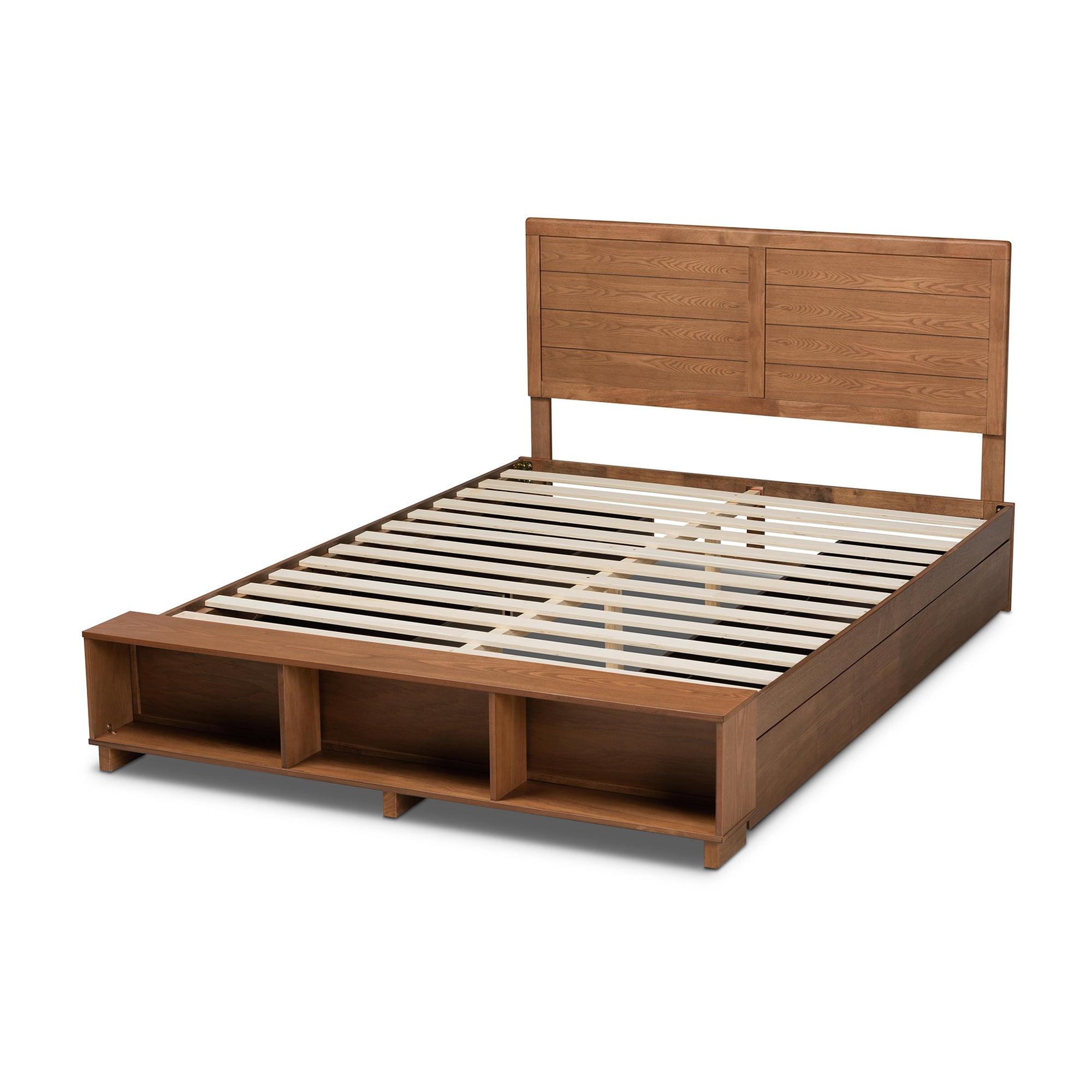 Alba Modern Transitional Ash Finished Wood 4-Drawer Platform Storage Bed