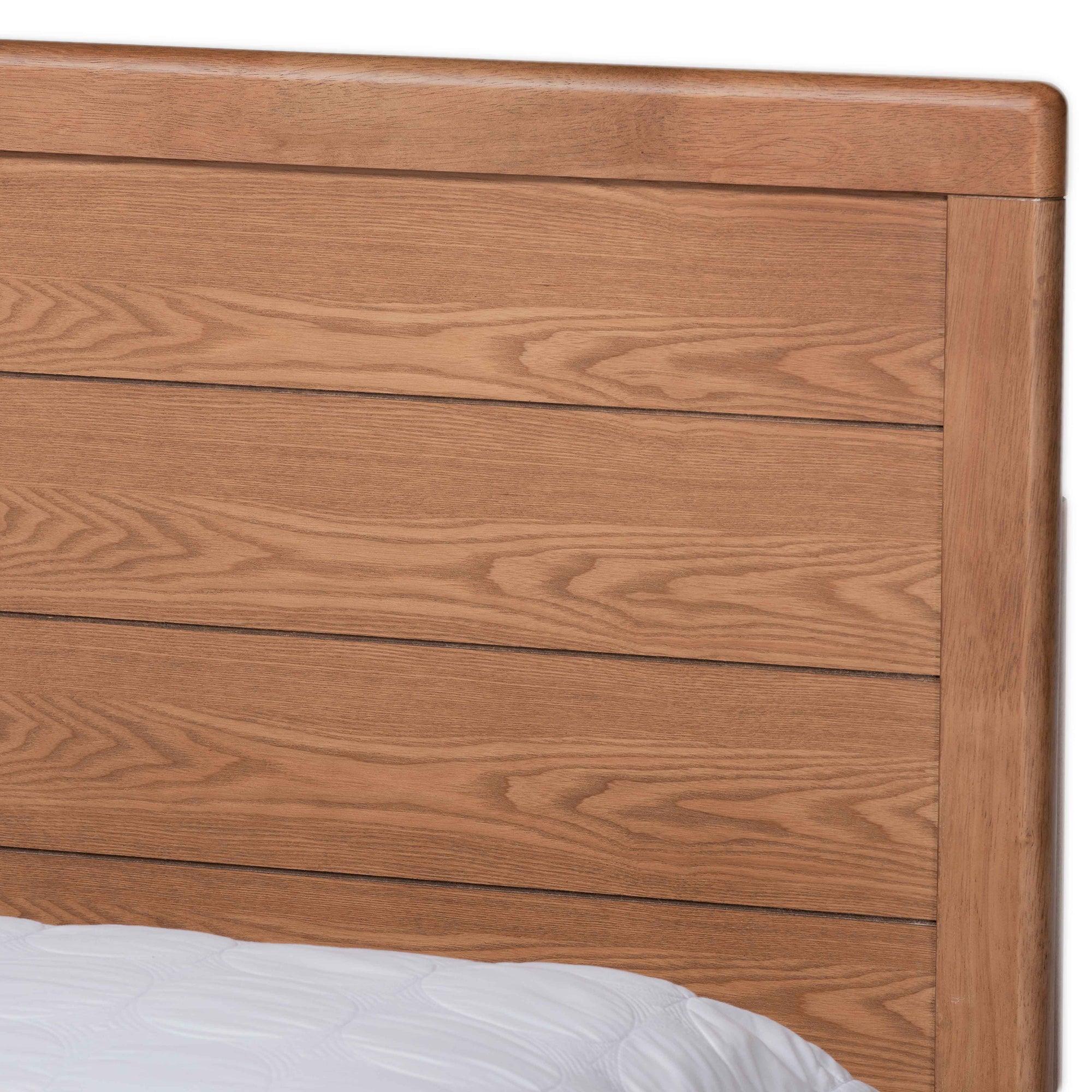Lisa Modern and Contemporary Transitional Ash Finished Wood 3-Drawer Platform Storage Bed