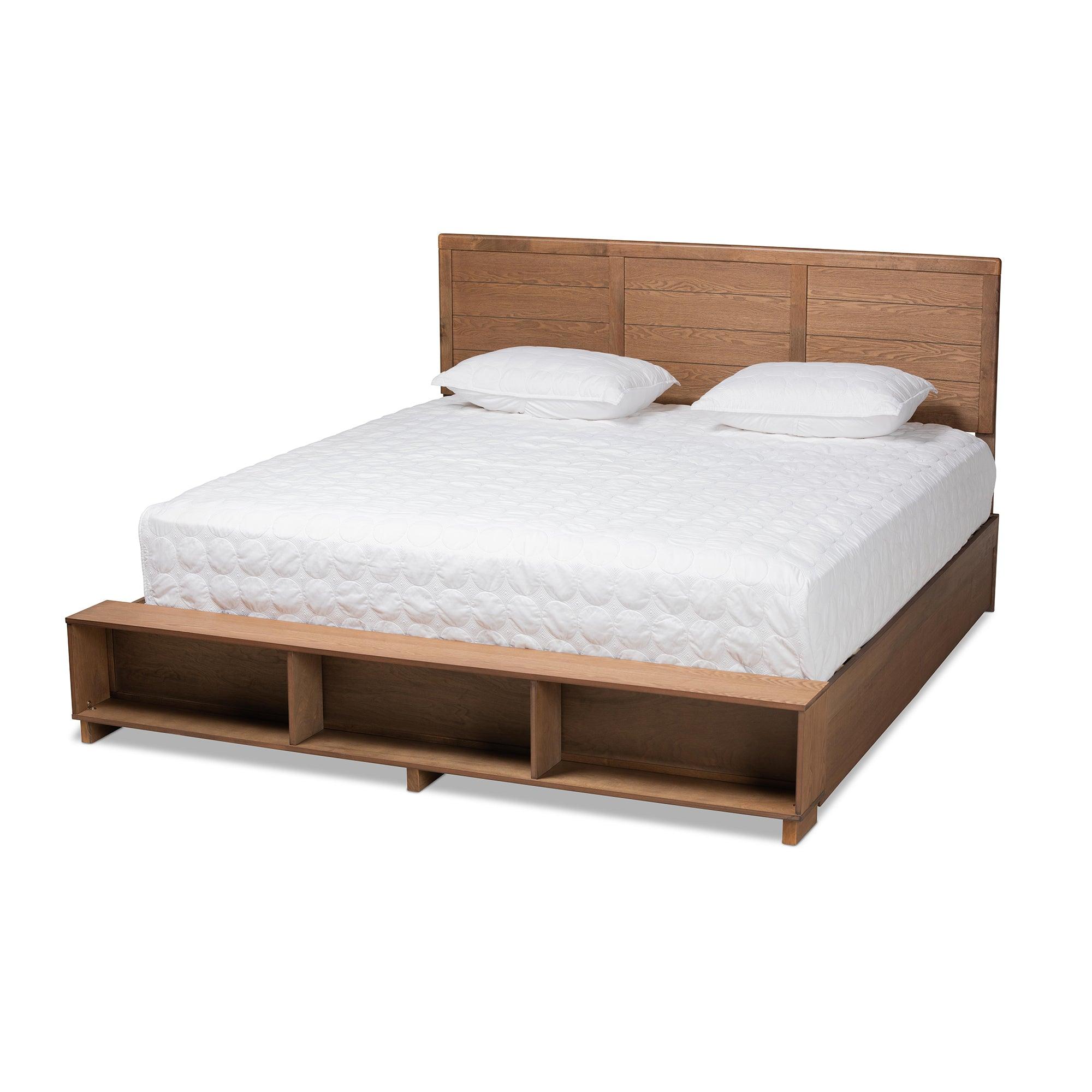Alba Modern Transitional Ash Finished Wood 4-Drawer Platform Storage Bed