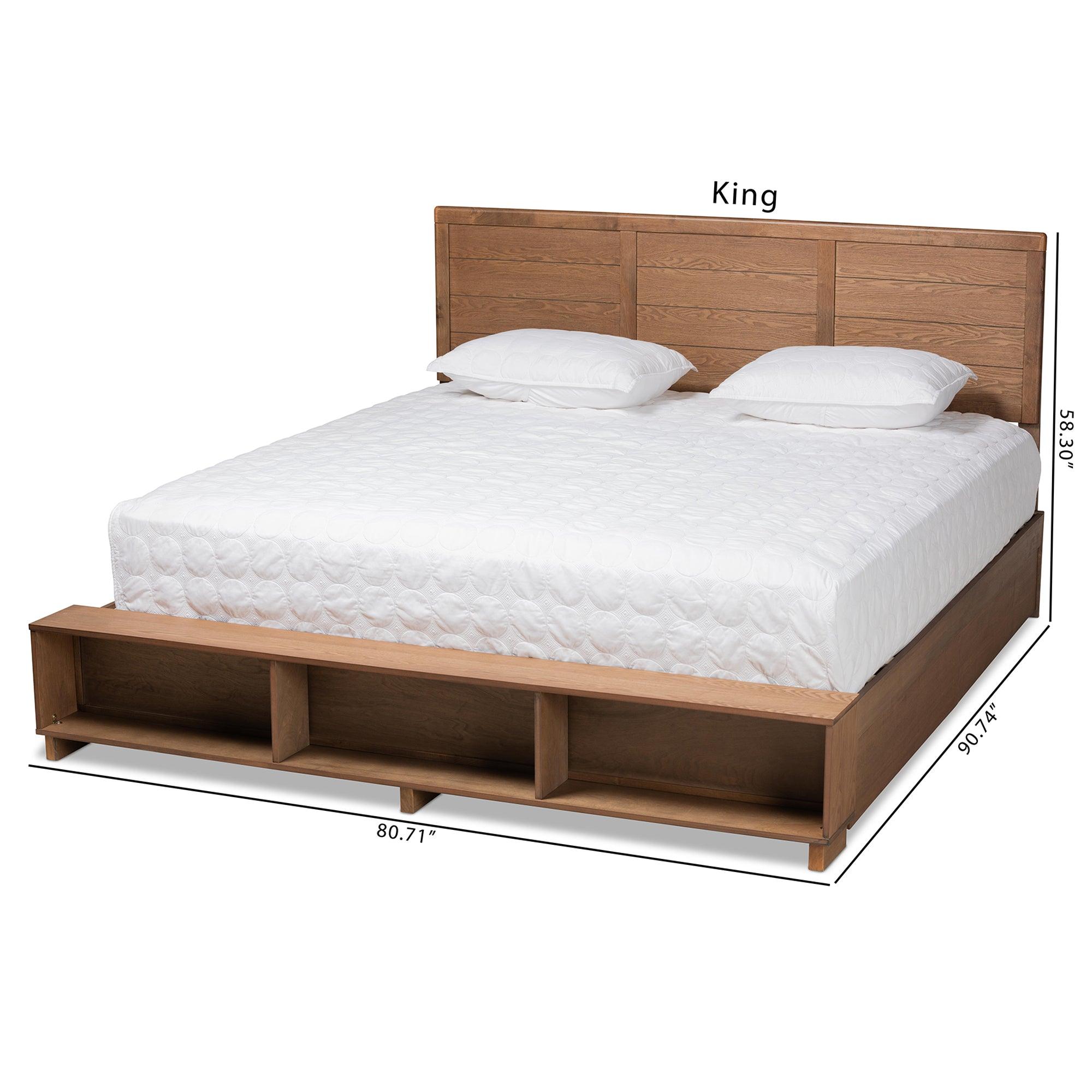 Alba Modern Transitional Ash Finished Wood 4-Drawer Platform Storage Bed