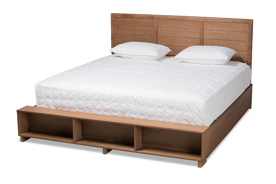 Alba Modern Transitional Ash Finished Wood 4-Drawer Platform Storage Bed