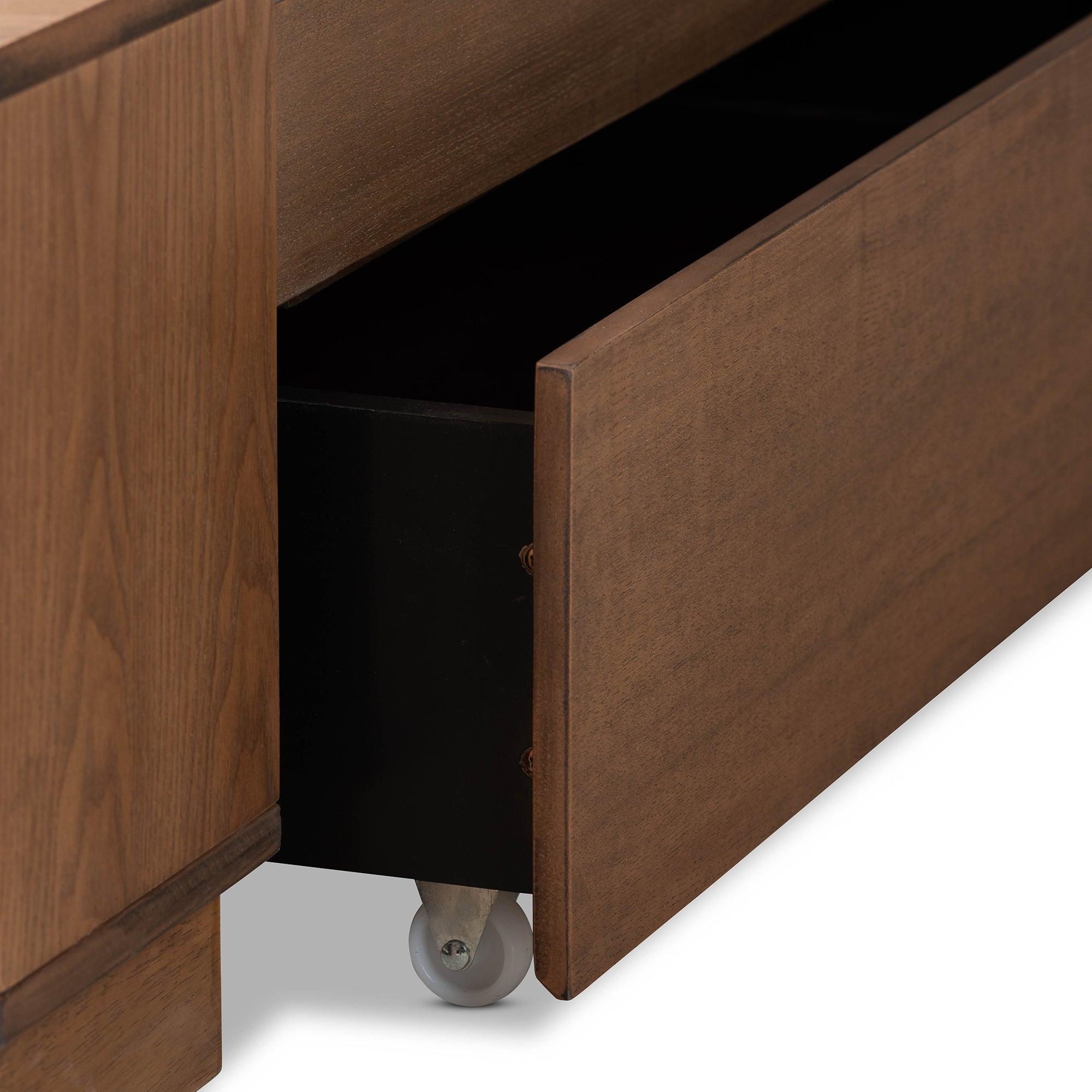 Alba Modern Transitional Ash Finished Wood 4-Drawer Platform Storage Bed