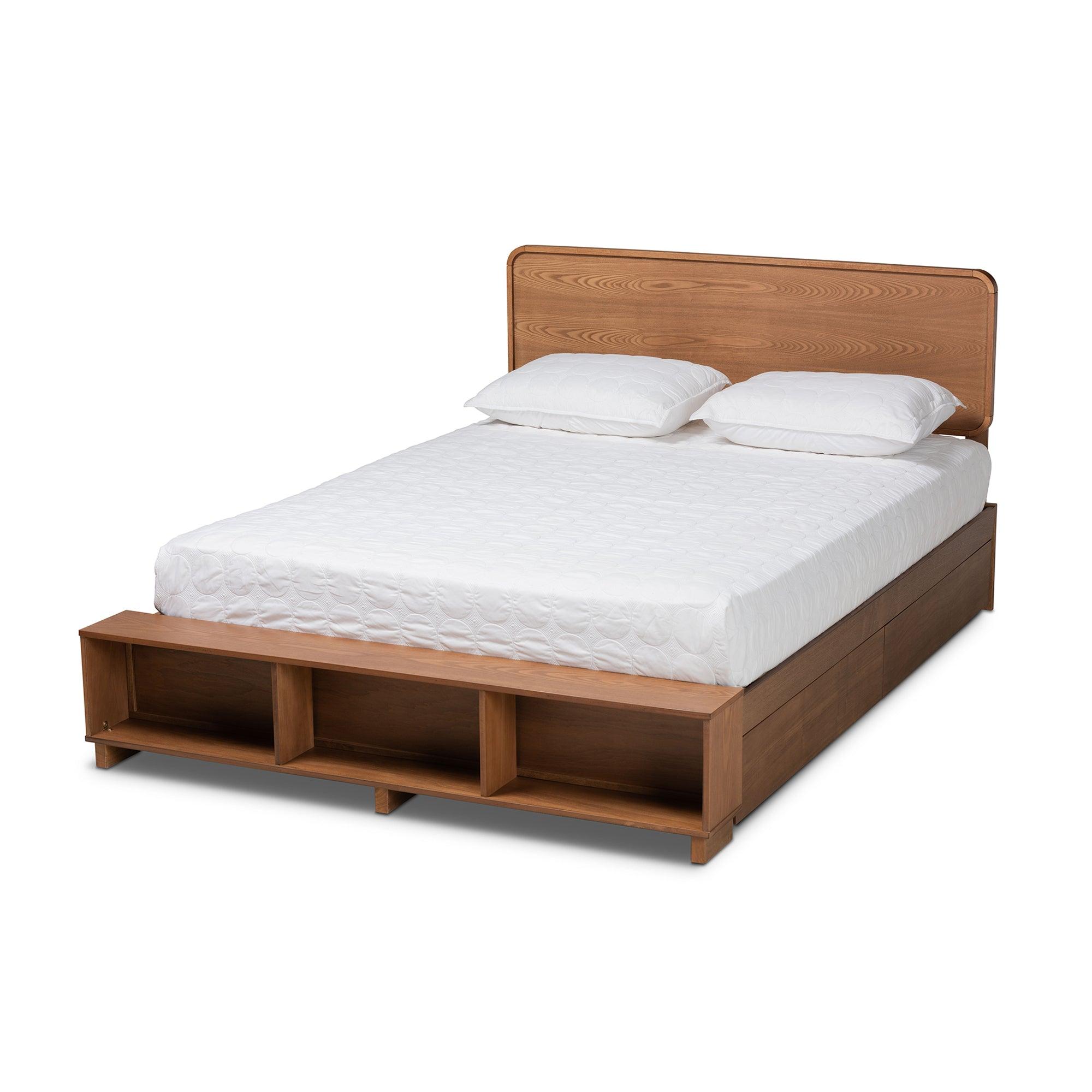 Vita Modern Transitional Ash Finished Wood 4-Drawer Platform Storage Bed