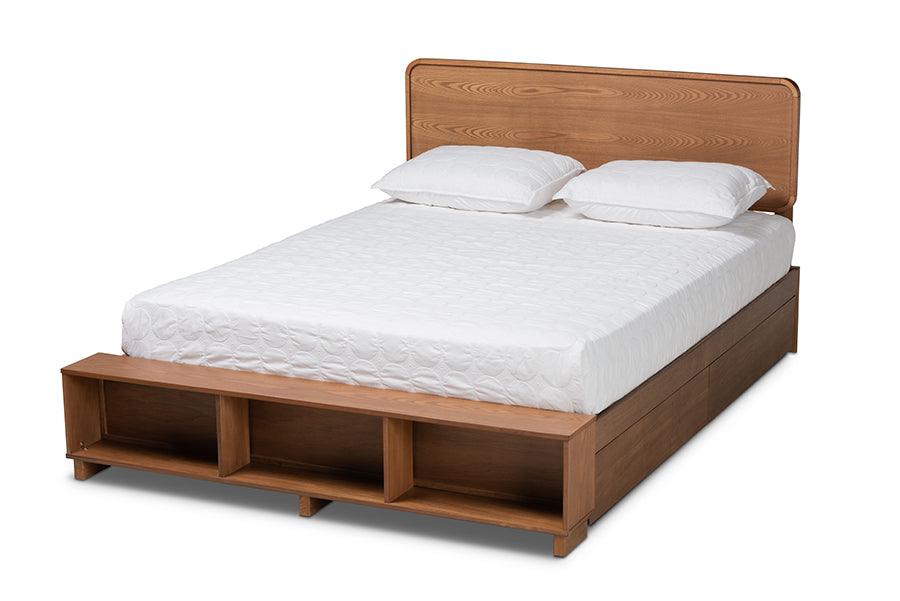 Vita Modern Transitional Ash Finished Wood 4-Drawer Platform Storage Bed