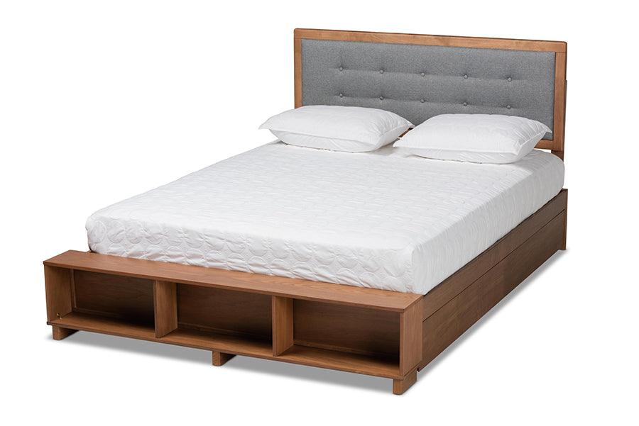 Cosma Modern Transitional Ash Finished Wood 4-Drawer Platform Storage Bed