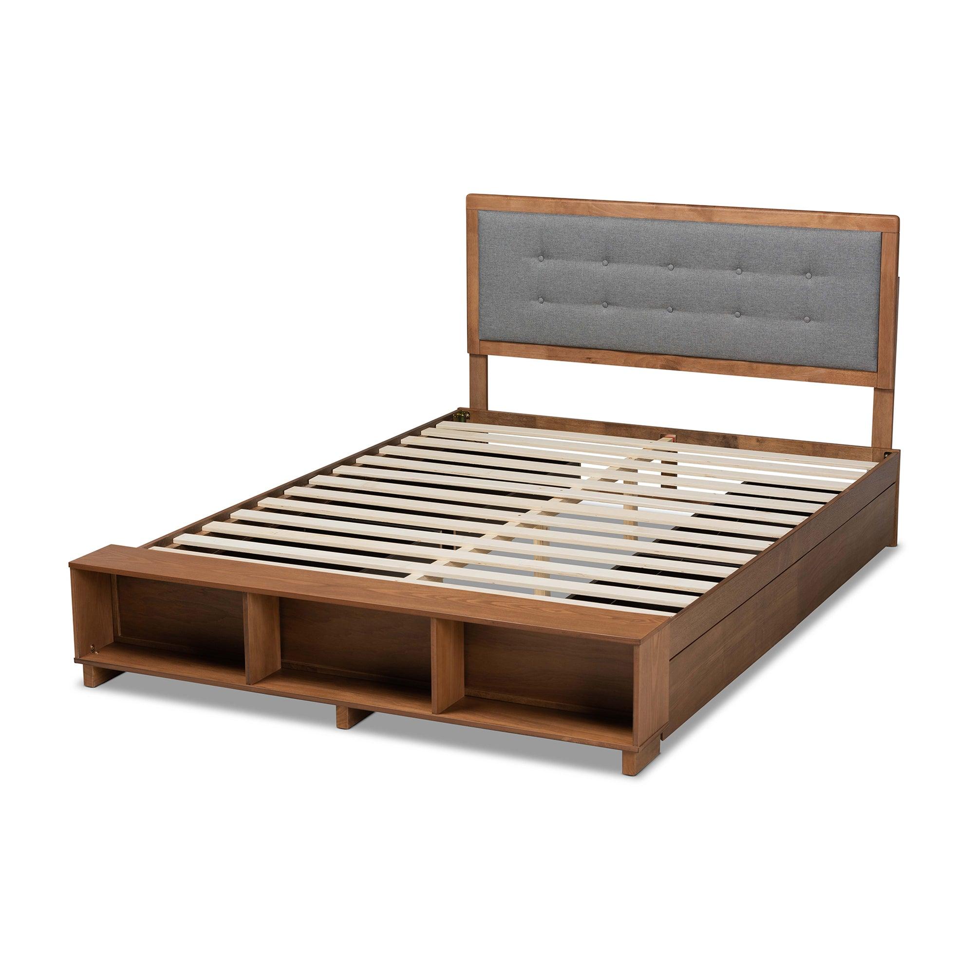 Cosma Modern Transitional Ash Finished Wood 4-Drawer Platform Storage Bed