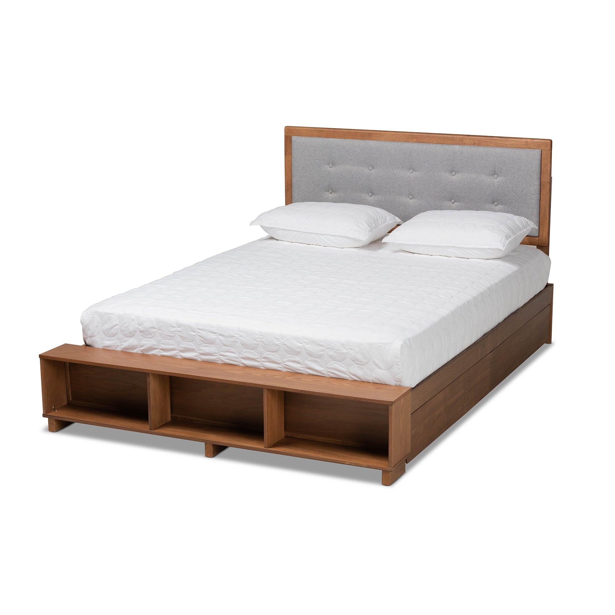Cosma Modern Transitional Ash Finished Wood 4-Drawer Platform Storage Bed