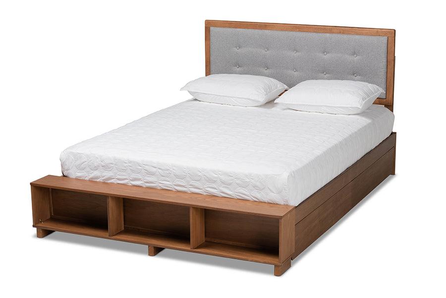 Cosma Modern Transitional Ash Finished Wood 4-Drawer Platform Storage Bed
