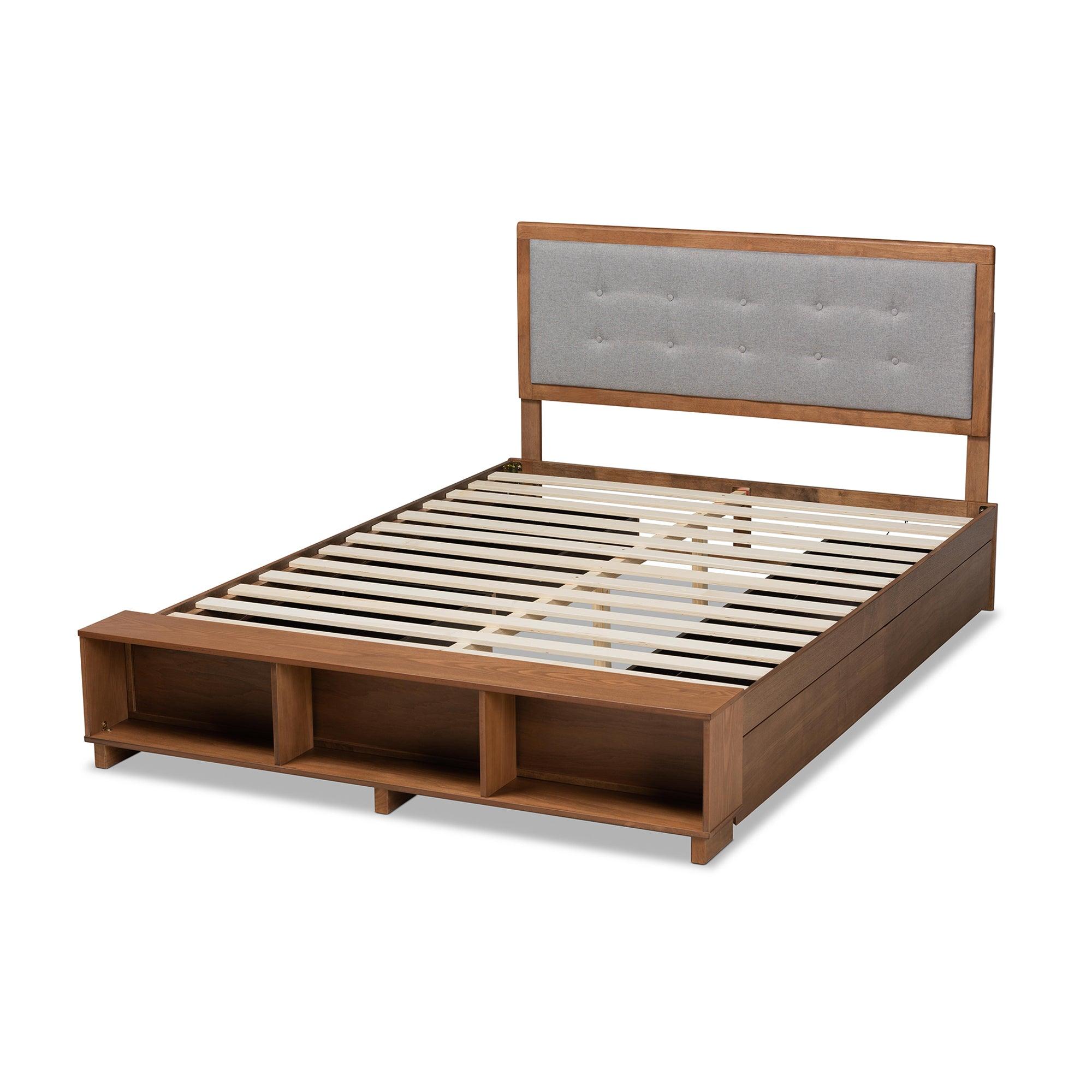 Cosma Modern Transitional Ash Finished Wood 4-Drawer Platform Storage Bed