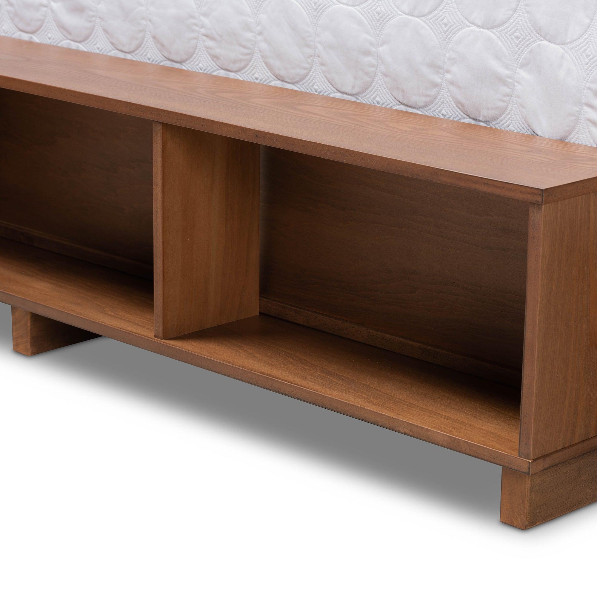 Cosma Modern Transitional Ash Finished Wood 4-Drawer Platform Storage Bed