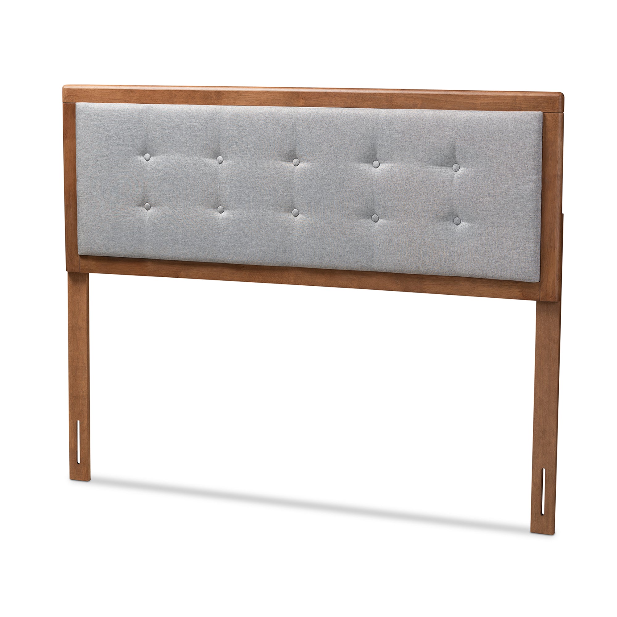 Sarine Mid-Century Modern Fabric Upholstered Finished Wood Headboard