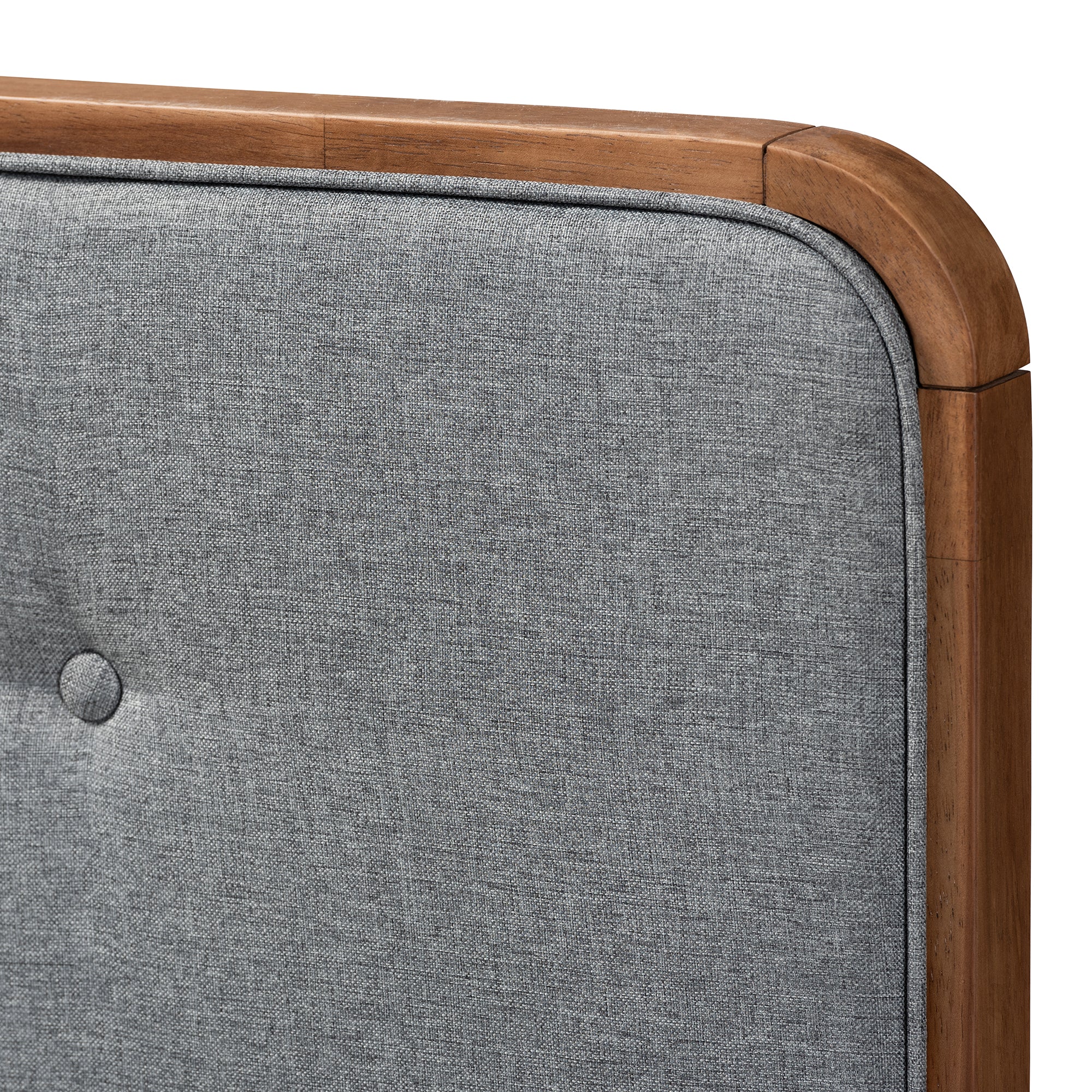 Palina Mid-Century Modern Fabric Upholstered Finished Wood Headboard