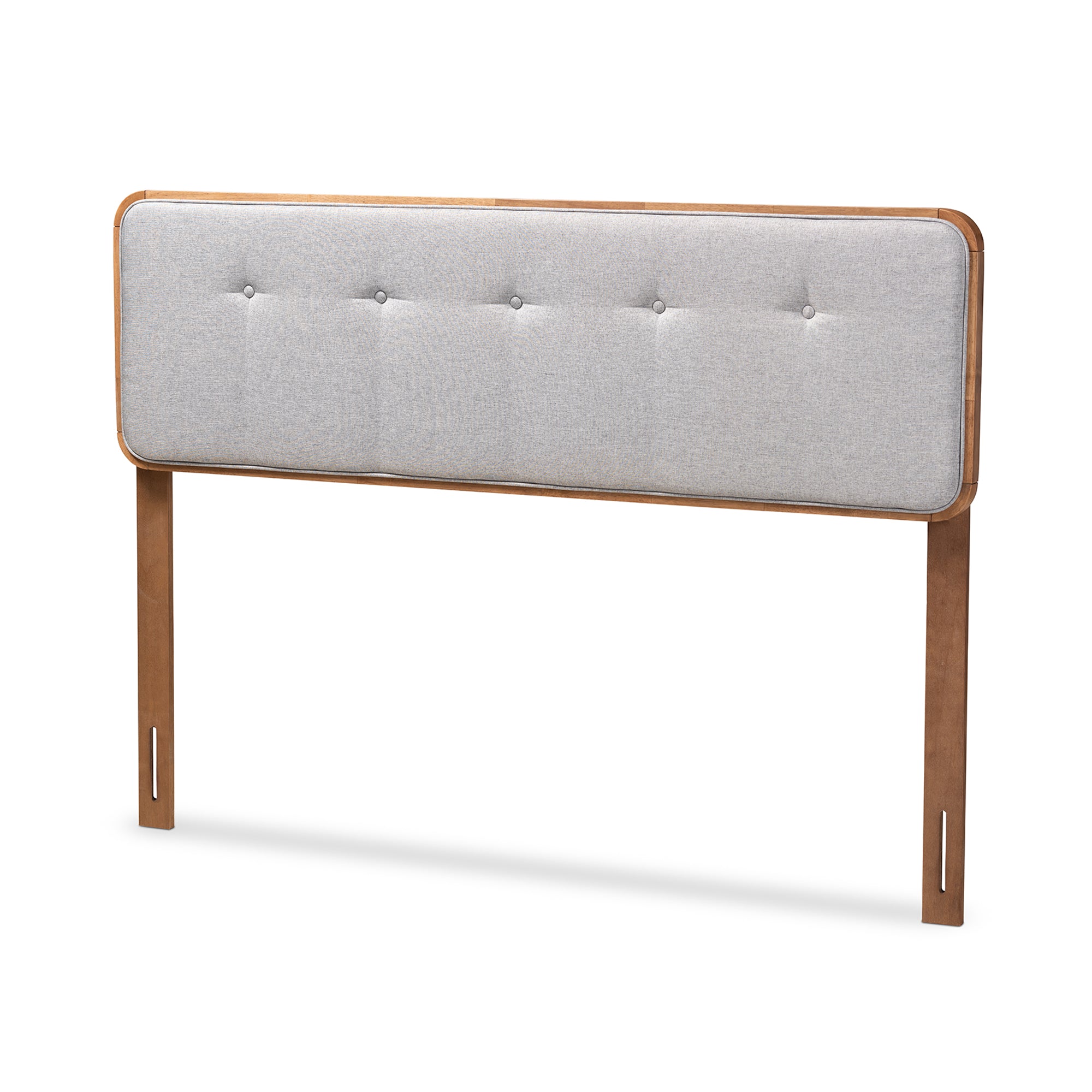 Palina Mid-Century Modern Fabric Upholstered Finished Wood Headboard