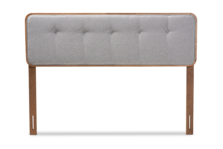 Palina Mid-Century Modern Fabric Upholstered Finished Wood Headboard