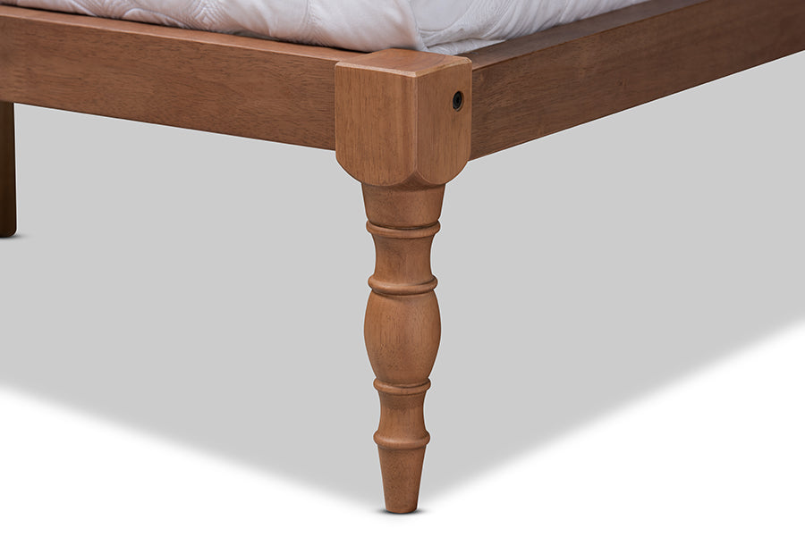 Iseline Modern and Contemporary Finished Wood Platform Bed