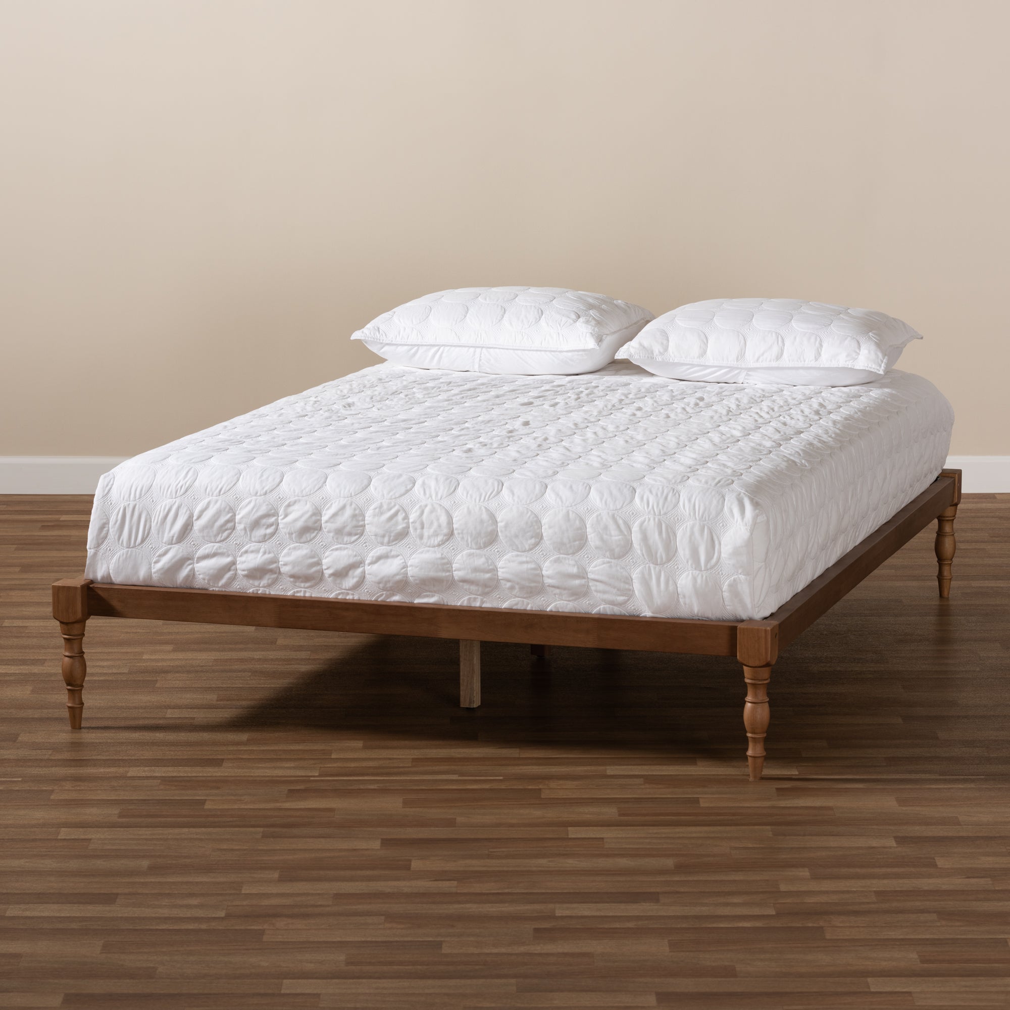 Iseline Modern and Contemporary Finished Wood Platform Bed