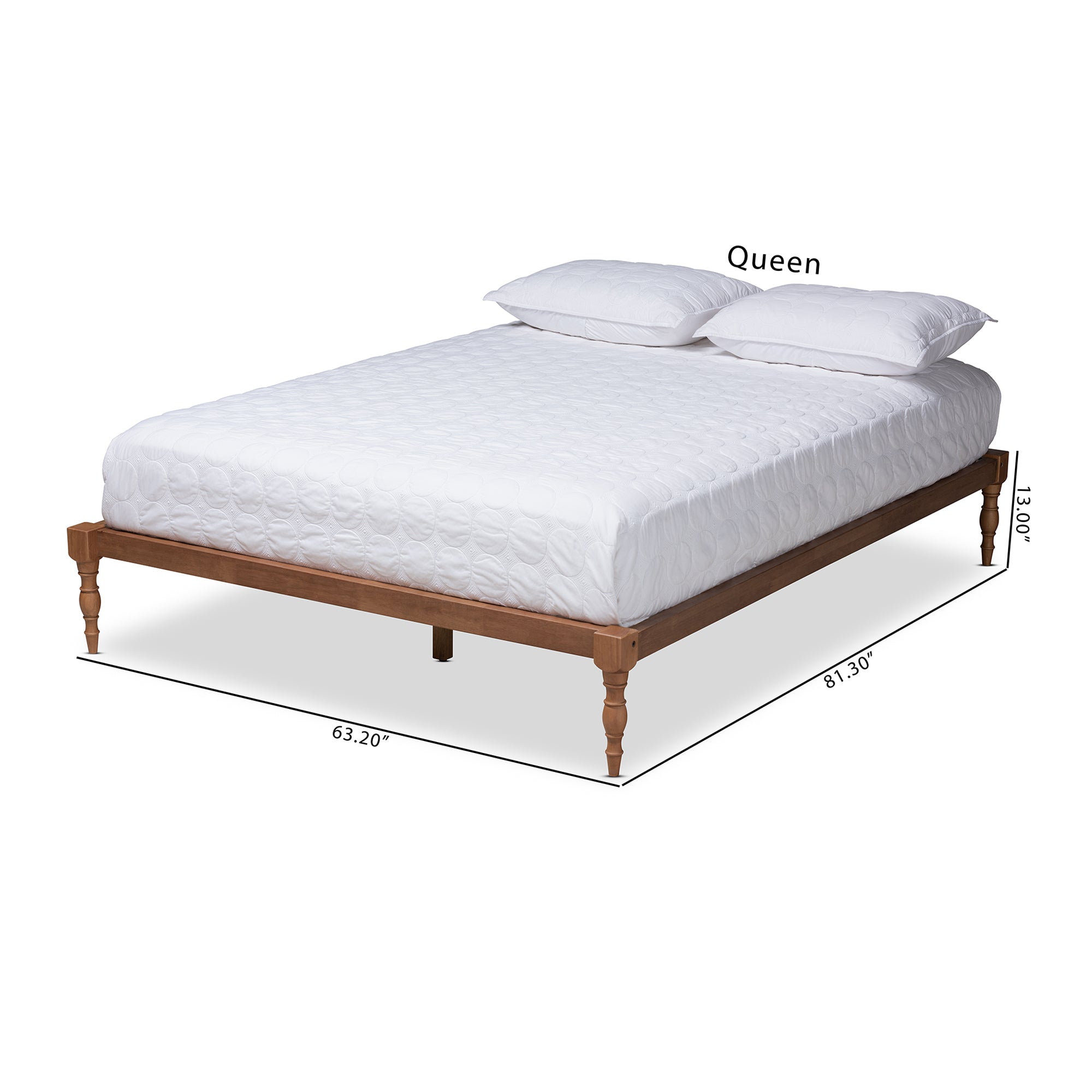 Iseline Modern and Contemporary Finished Wood Platform Bed