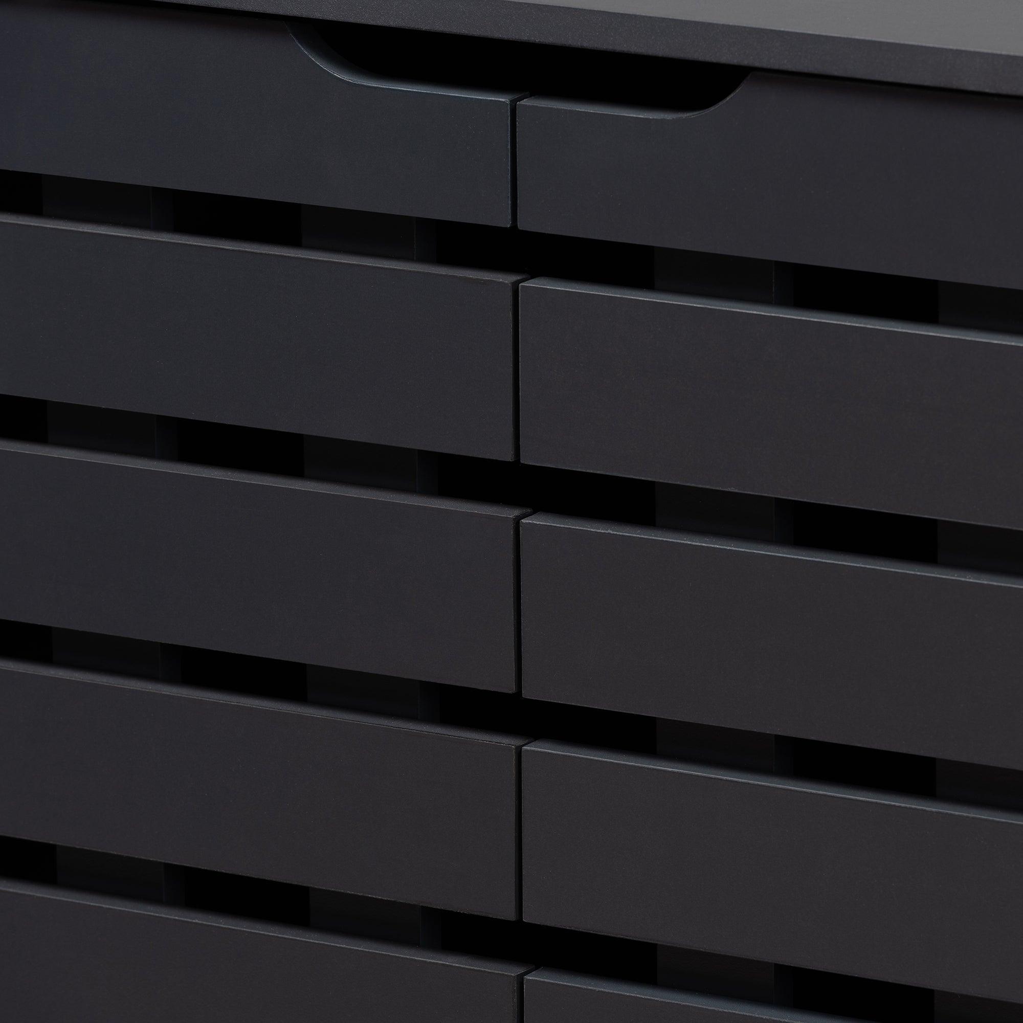 Shirley Modern and Contemporary Dark Finished 2-Door Wood Shoe Storage Cabinet