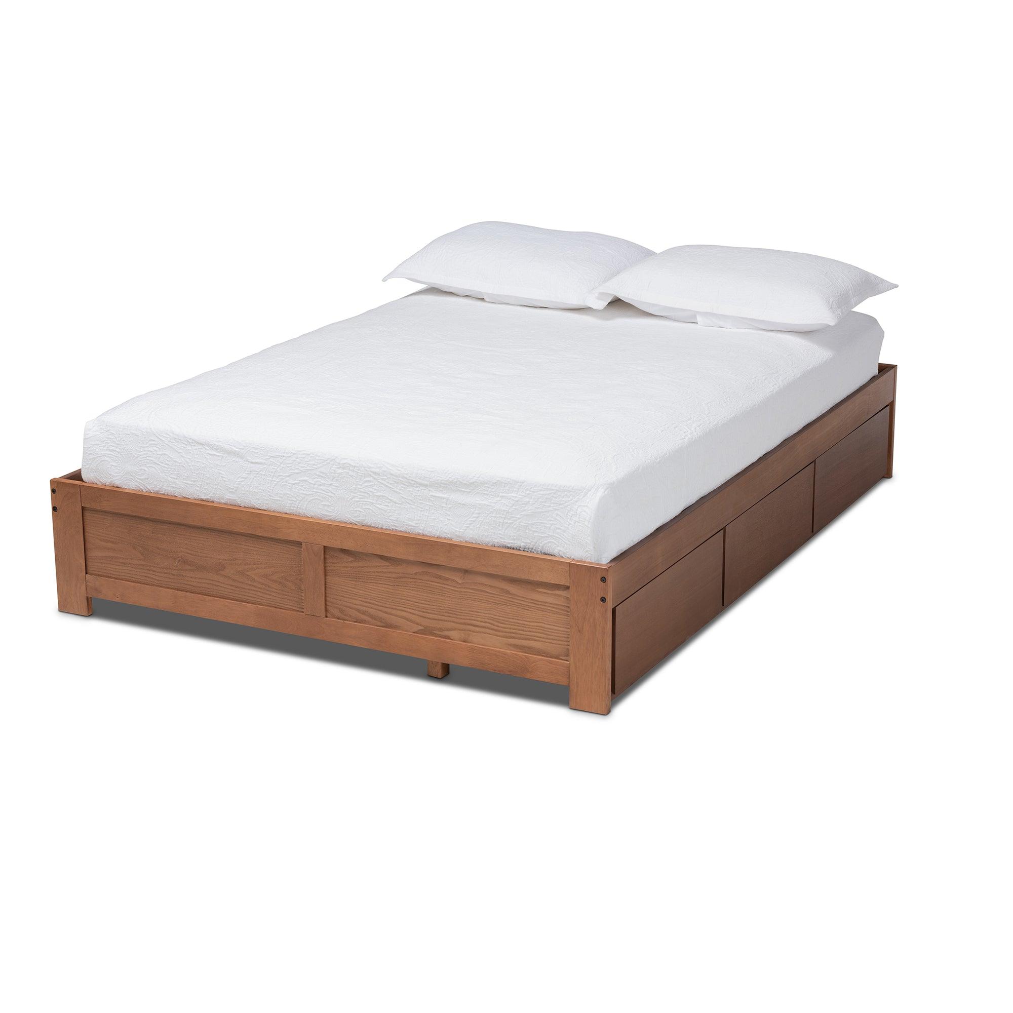 Wren Modern and Contemporary Finished 3-Drawer Platform Storage Bed