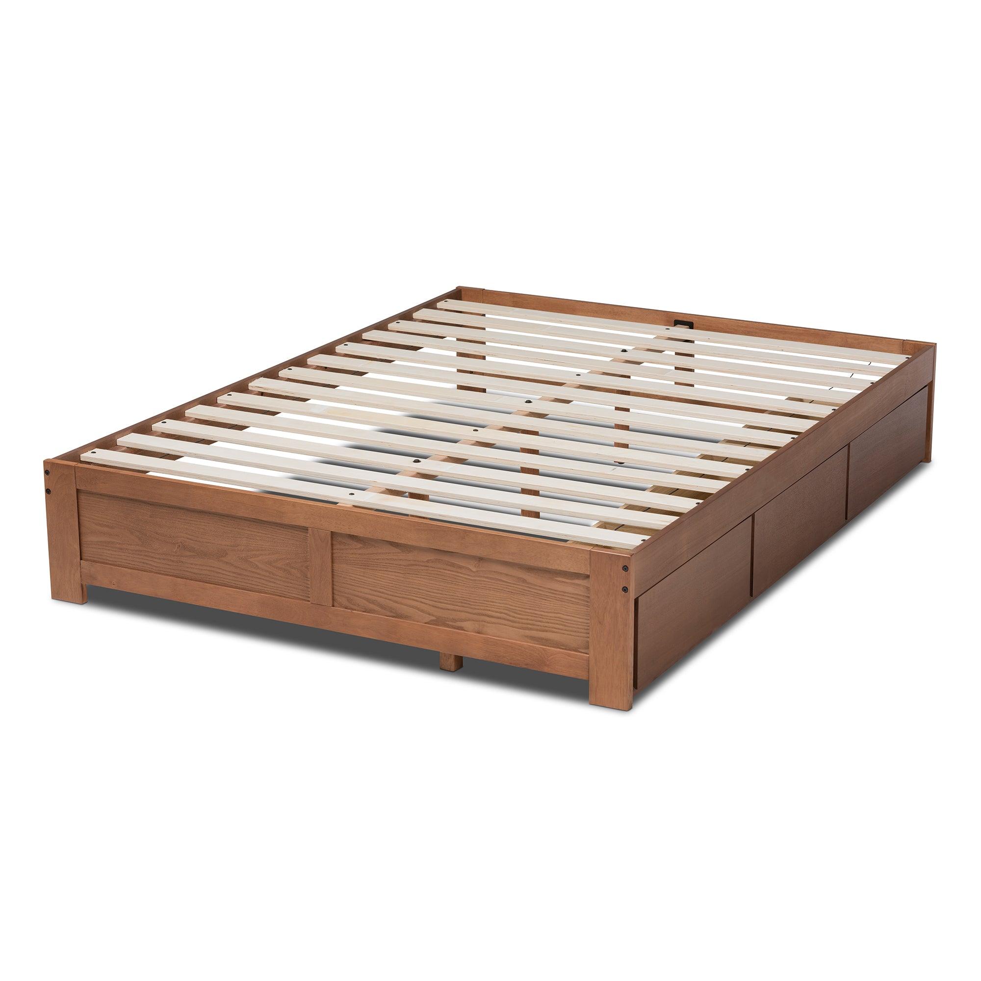 Wren Modern and Contemporary Finished 3-Drawer Platform Storage Bed