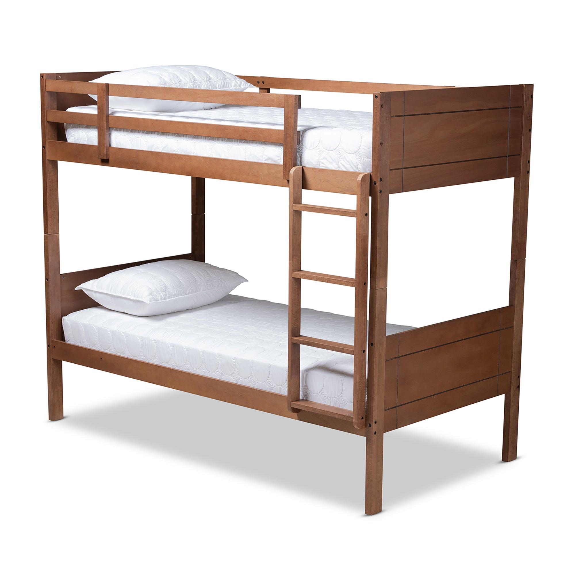 Elsie Modern and Contemporary Finished Wood Bunk Bed