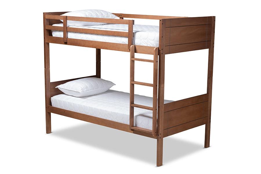 Elsie Modern and Contemporary Finished Wood Bunk Bed