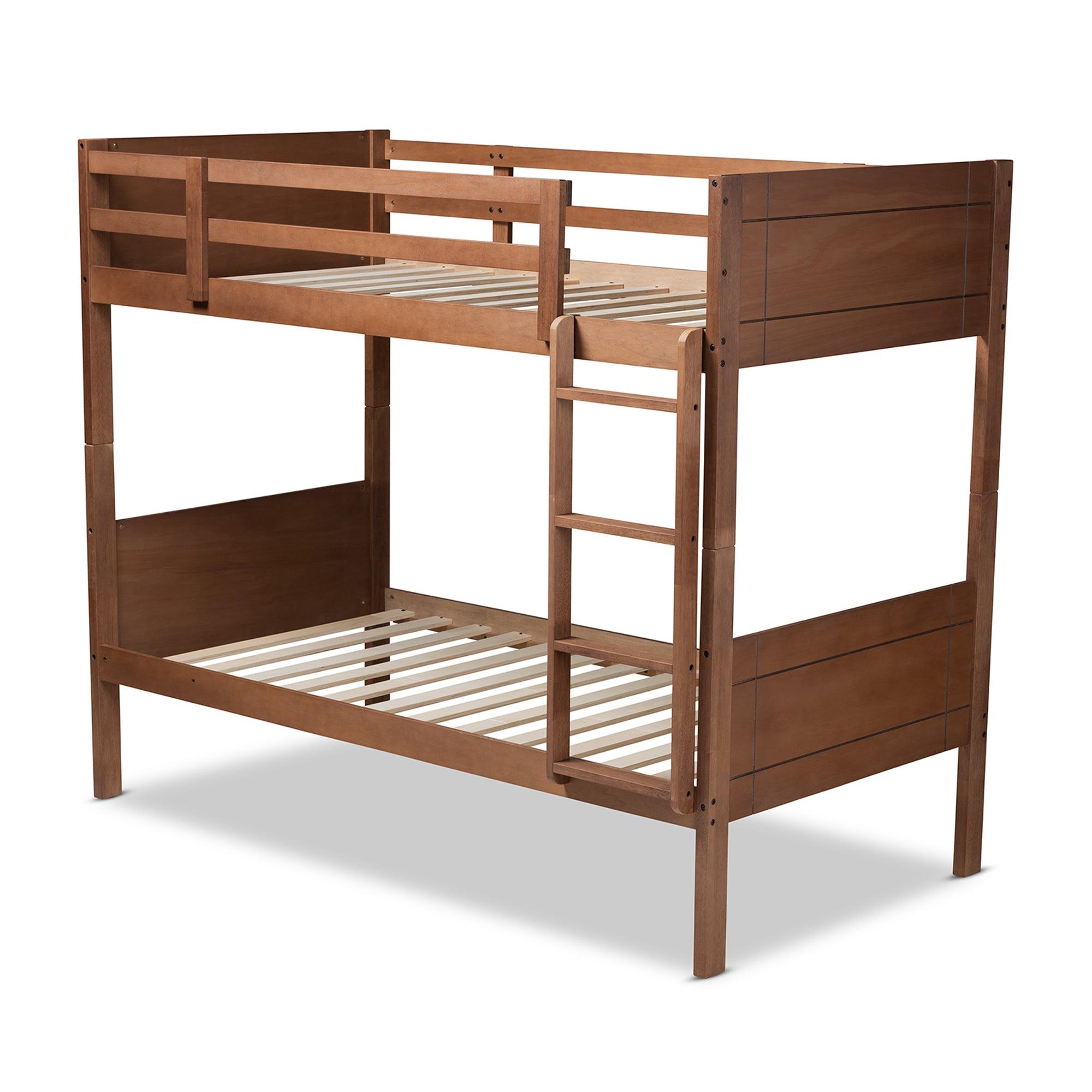 Elsie Modern and Contemporary Finished Wood Bunk Bed