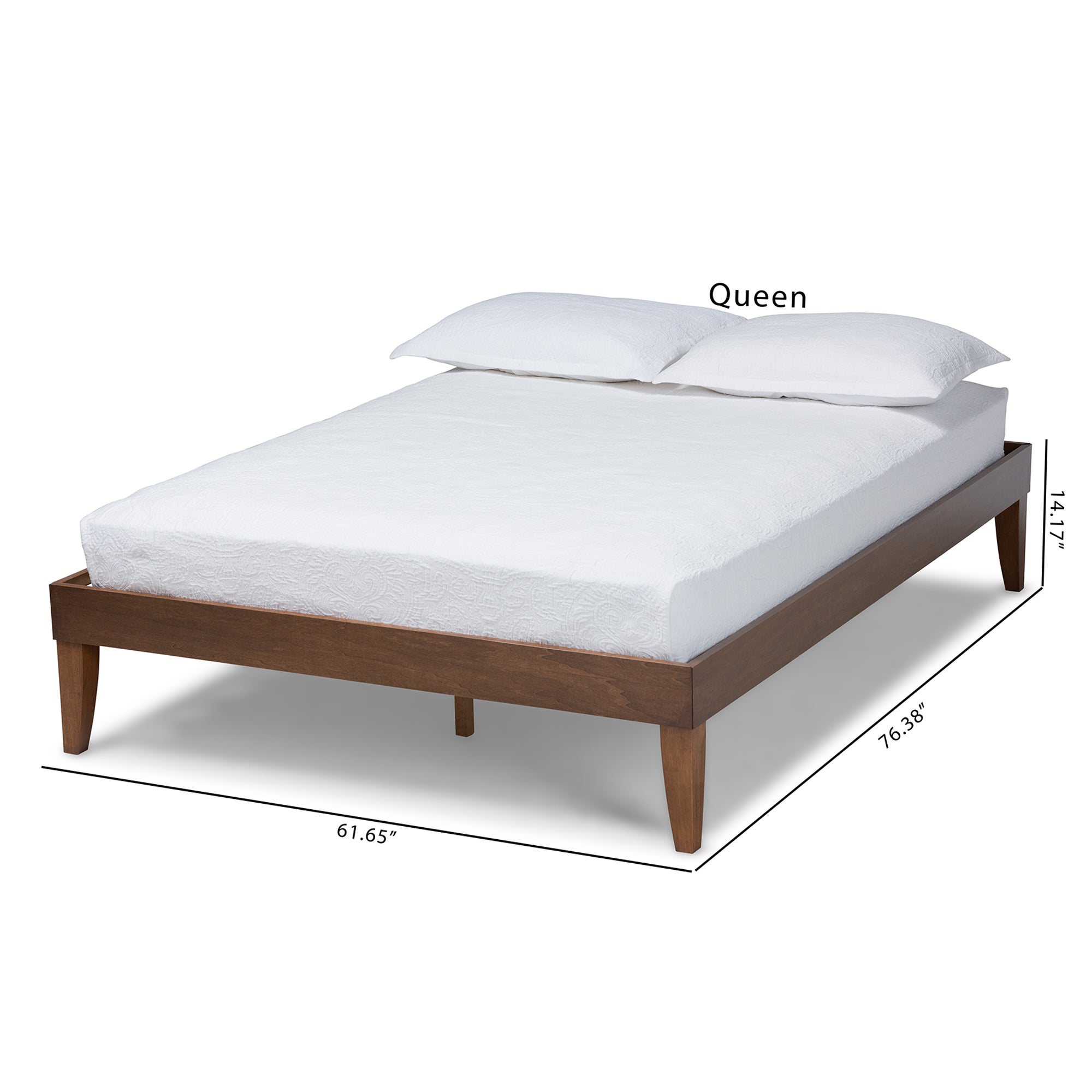 Lucina Mid-Century Modern Finished Platform Bed