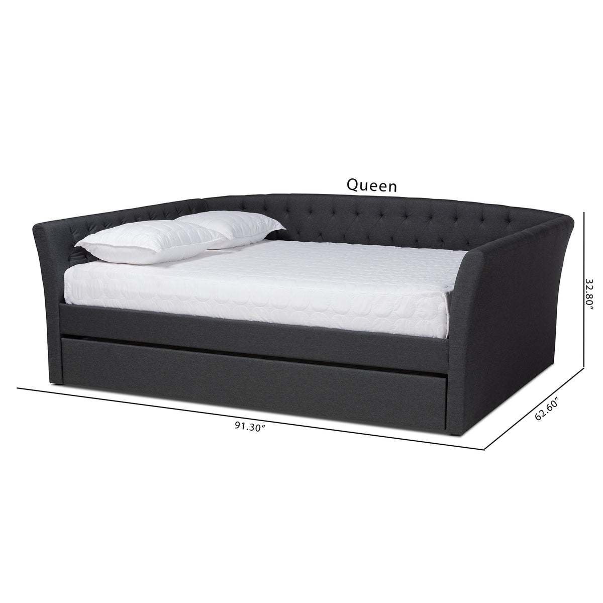 Delora Modern and Contemporary Fabric Upholstered Daybed