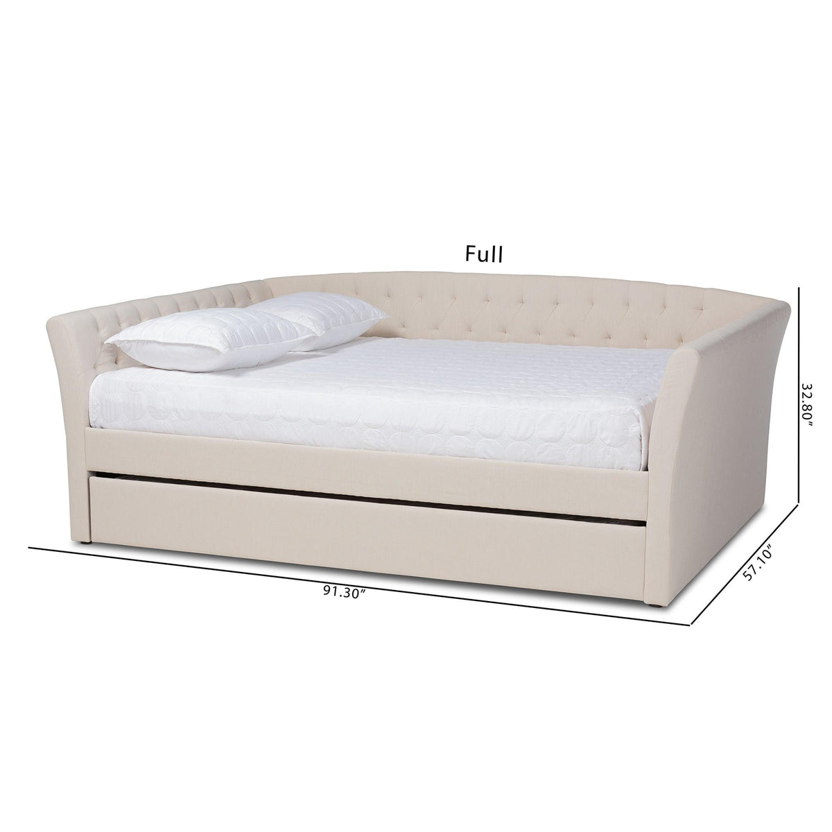 Delora Modern and Contemporary Fabric Upholstered Daybed