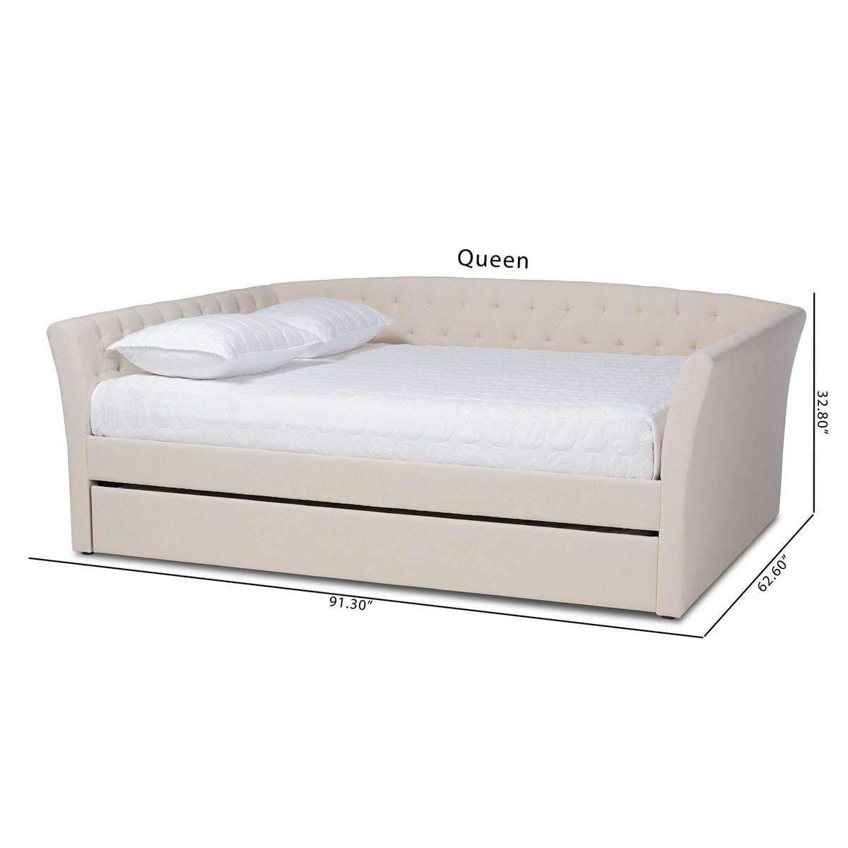 Delora Modern and Contemporary Fabric Upholstered Daybed