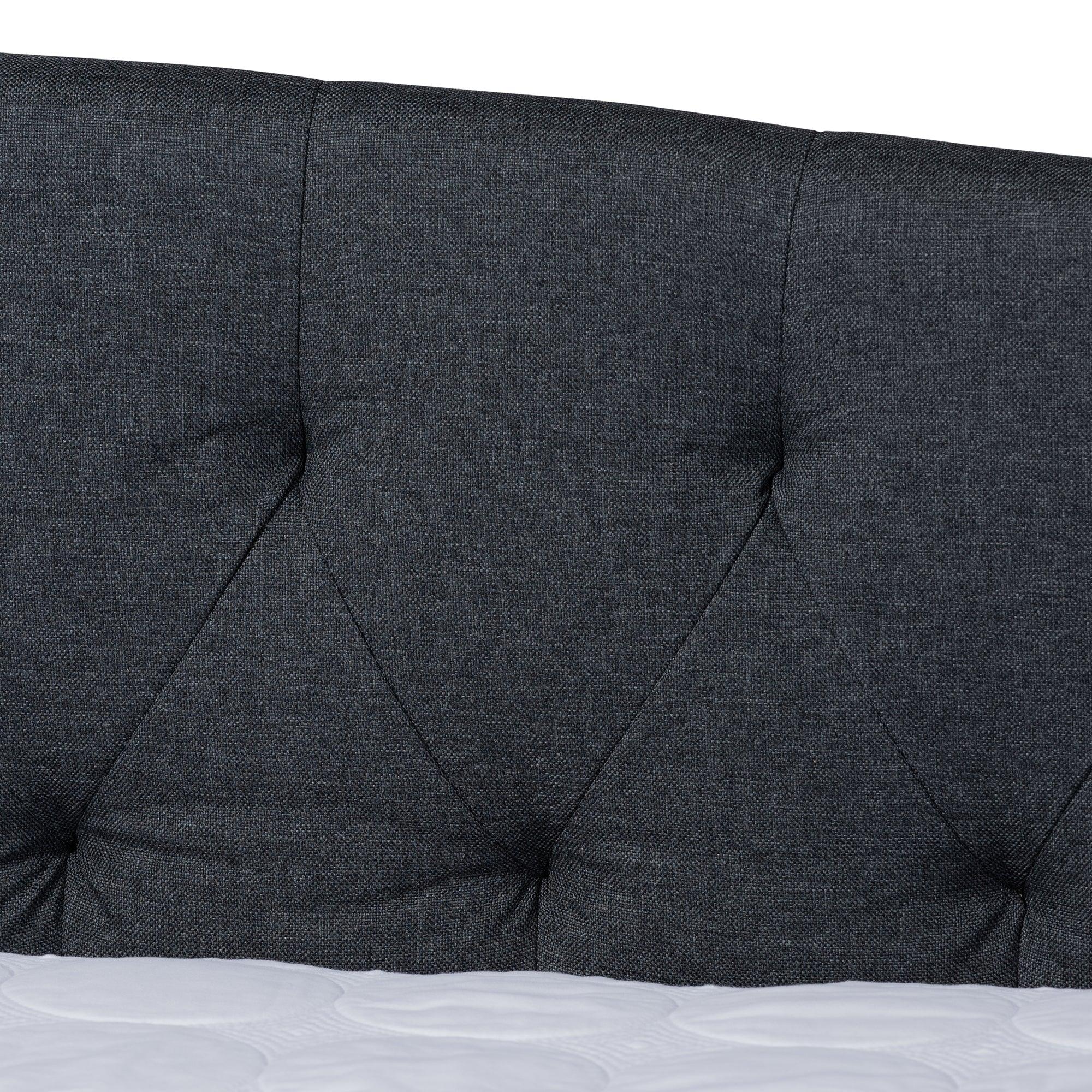 Delora Modern and Contemporary Dark Fabric Upholstered Daybed