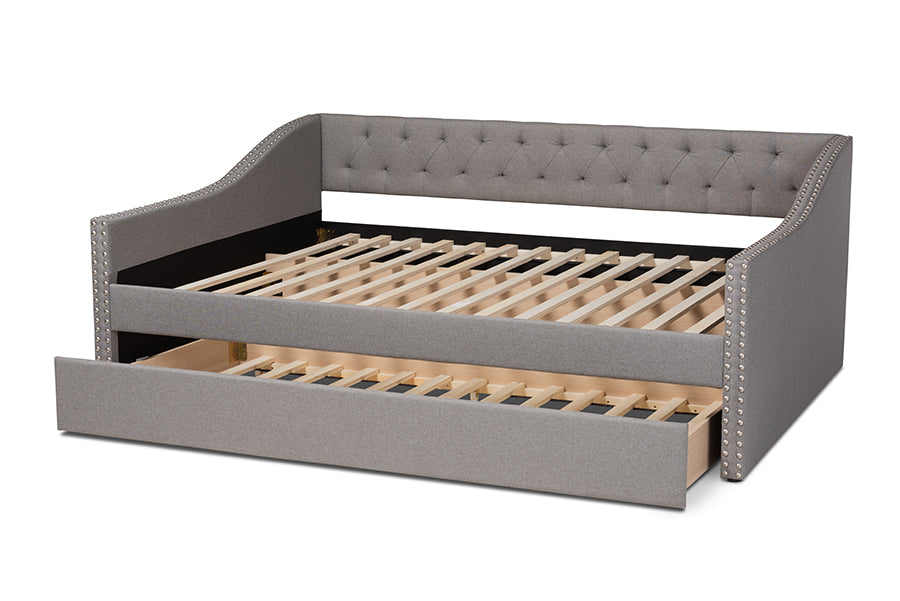 Haylie Modern and Contemporary Fabric Upholstered Daybed