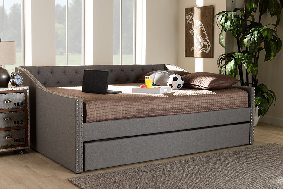 Haylie Modern and Contemporary Fabric Upholstered Daybed