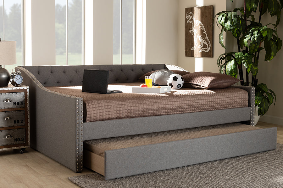 Haylie Modern and Contemporary Fabric Upholstered Daybed