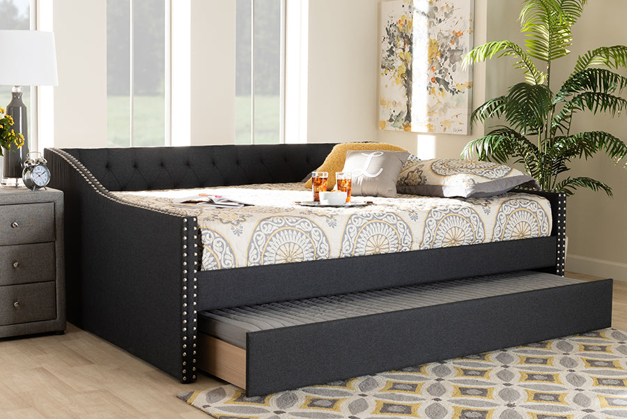 Haylie Modern and Contemporary Fabric Upholstered Daybed