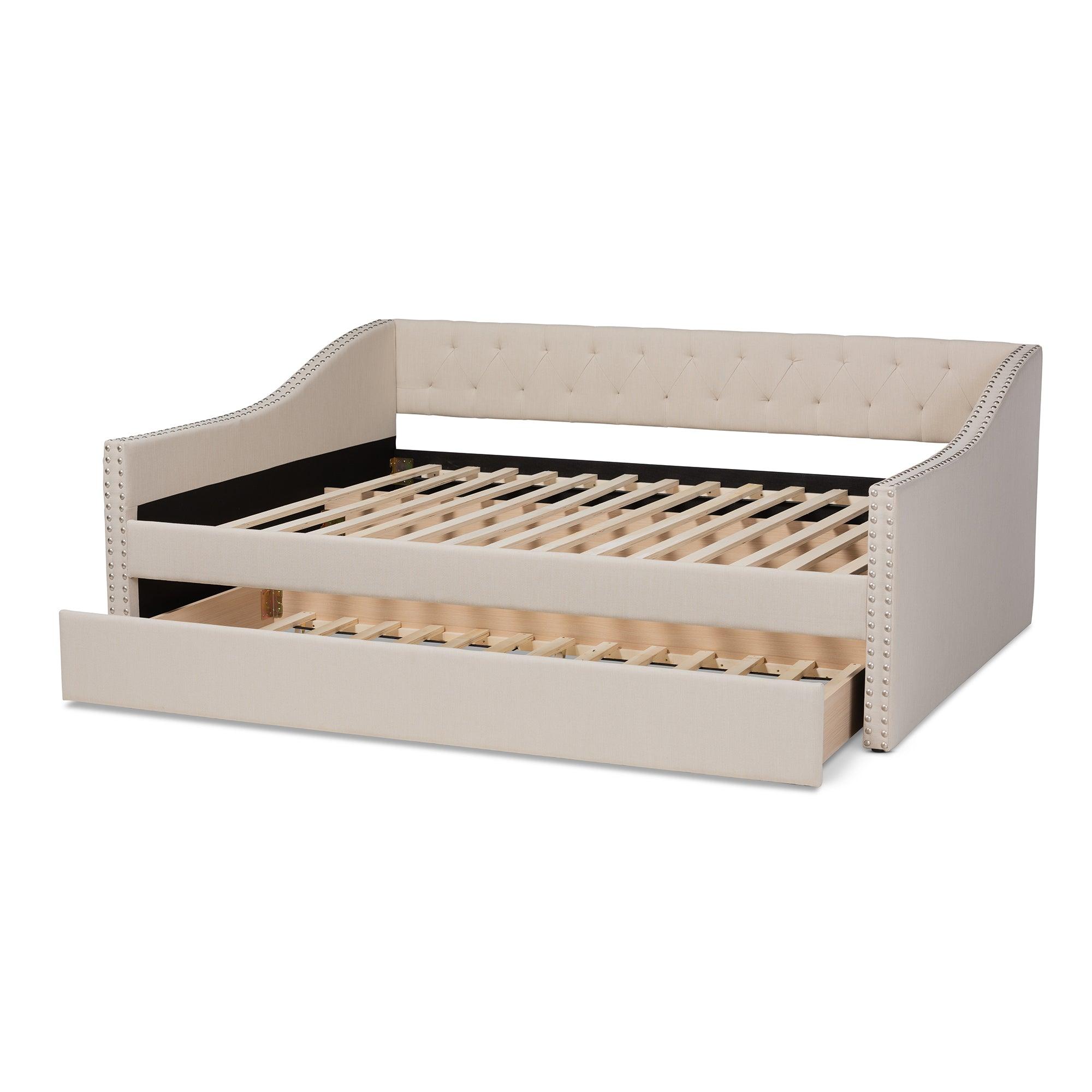 Haylie Modern and Contemporary Fabric Upholstered Daybed