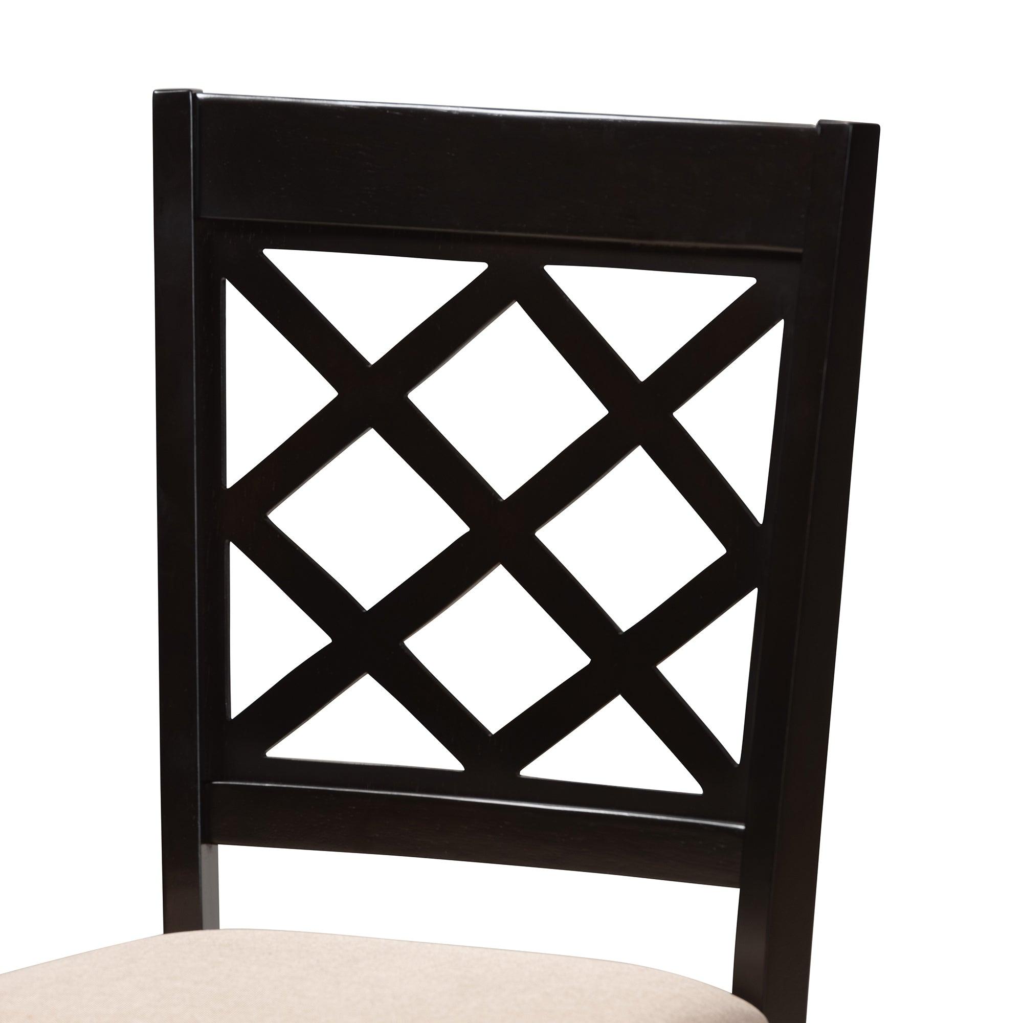 Lexi Modern Fabric and Finished Wood 5-Piece Dining Set