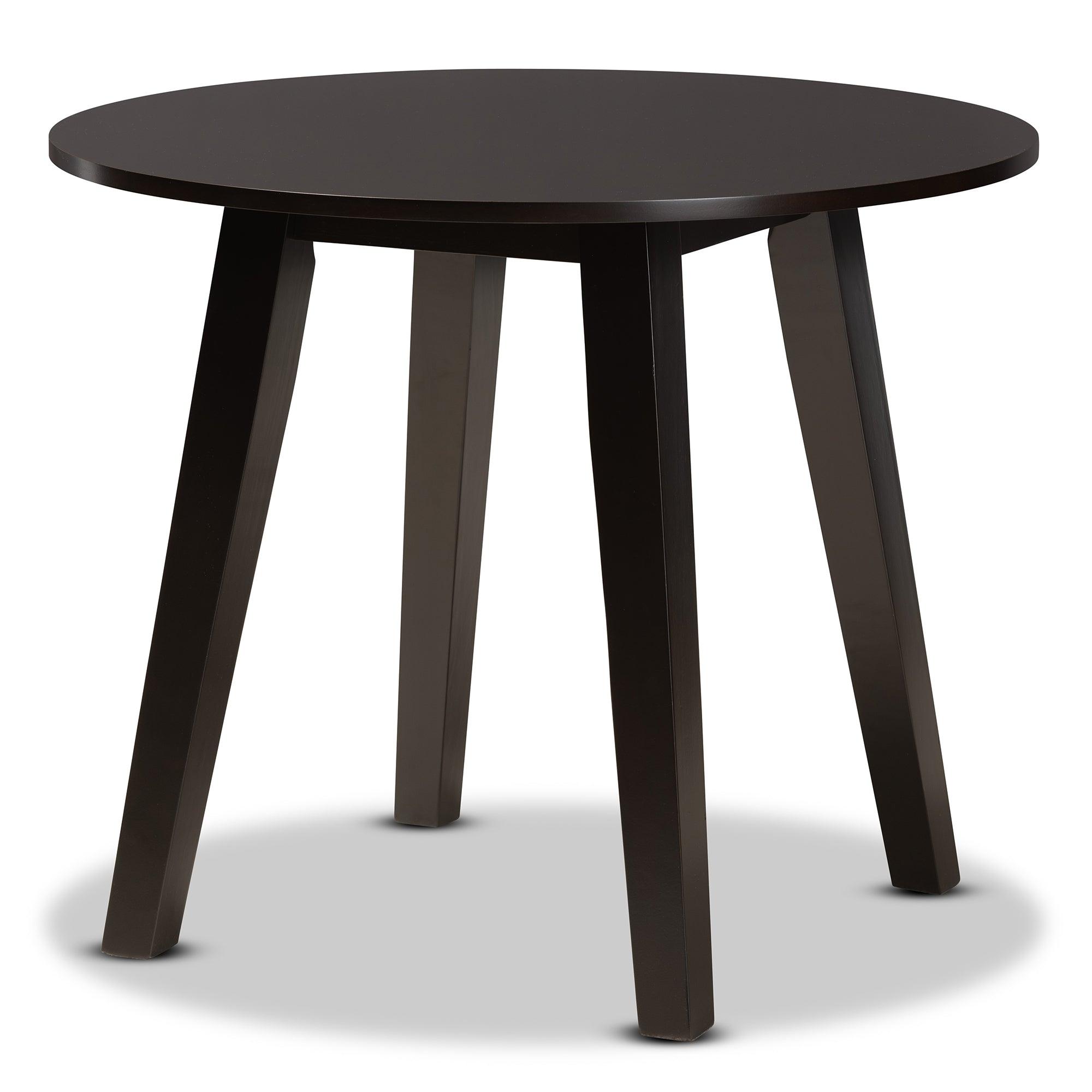 Daisy Modern and Contemporary Fabric Upholstered and Finished Wood 5-Piece Dining Set