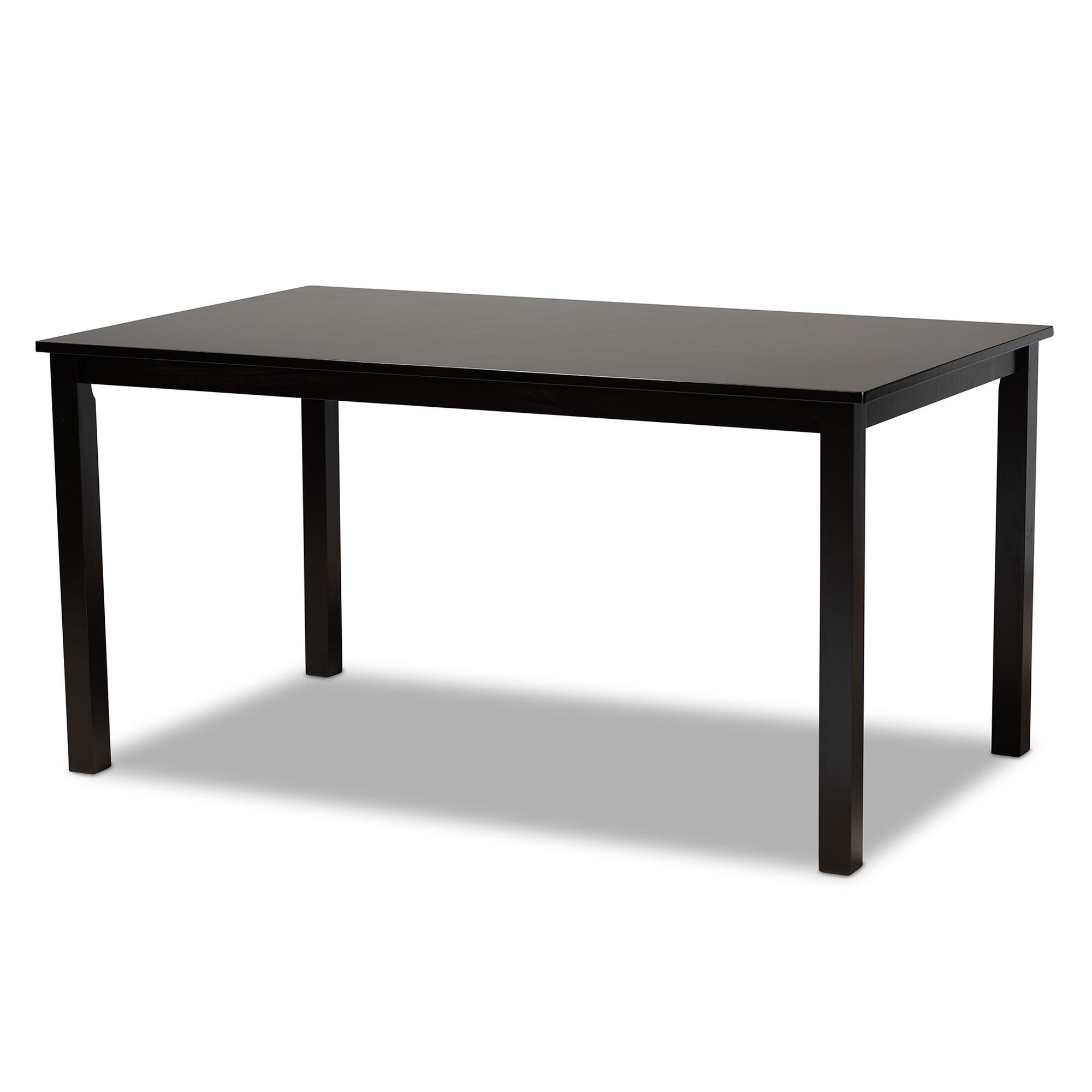 Dori Modern and Contemporary Fabric Upholstered and Finished Wood 6-Piece Dining Set
