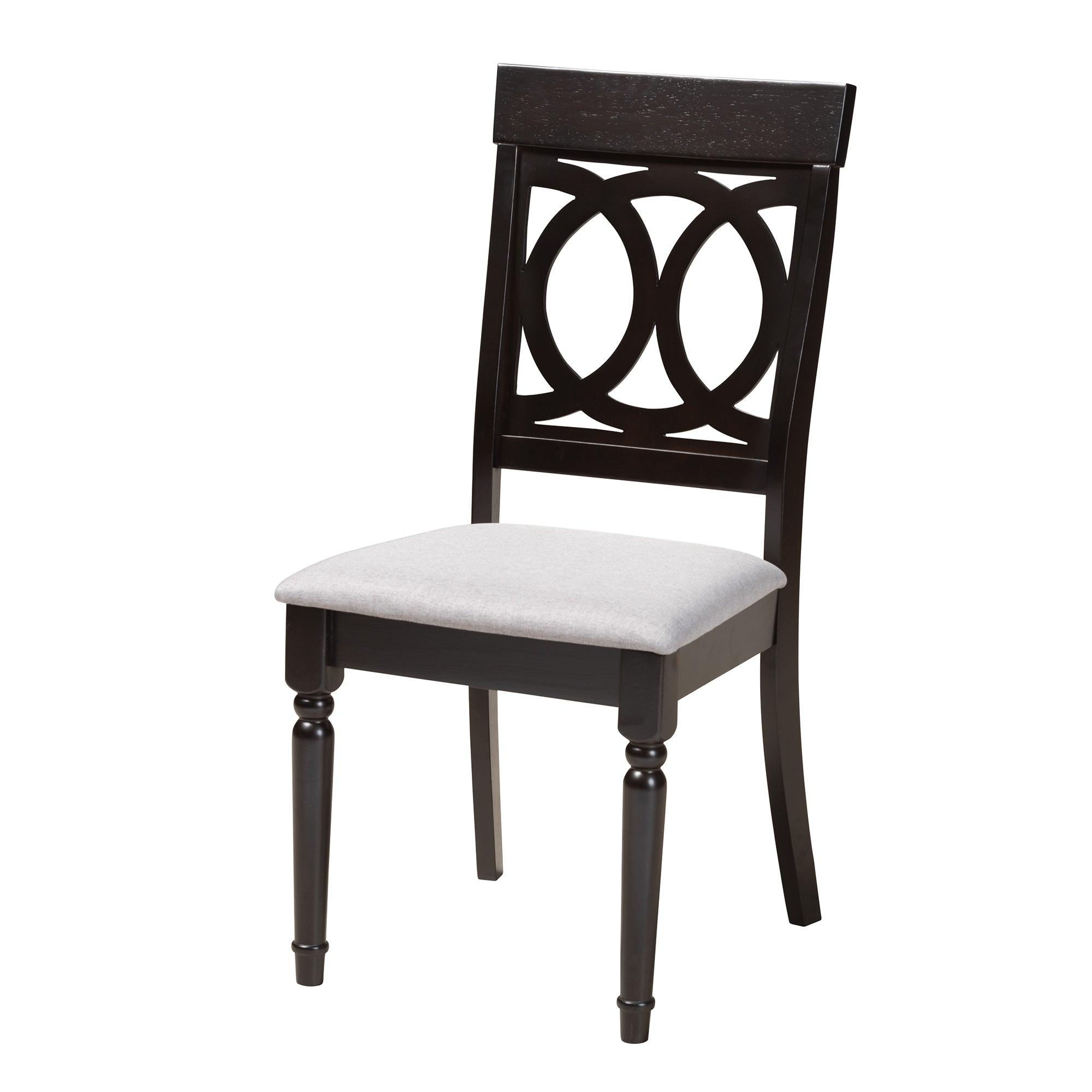 Estelle Modern Fabric and Finished Wood 5-Piece Dining Set