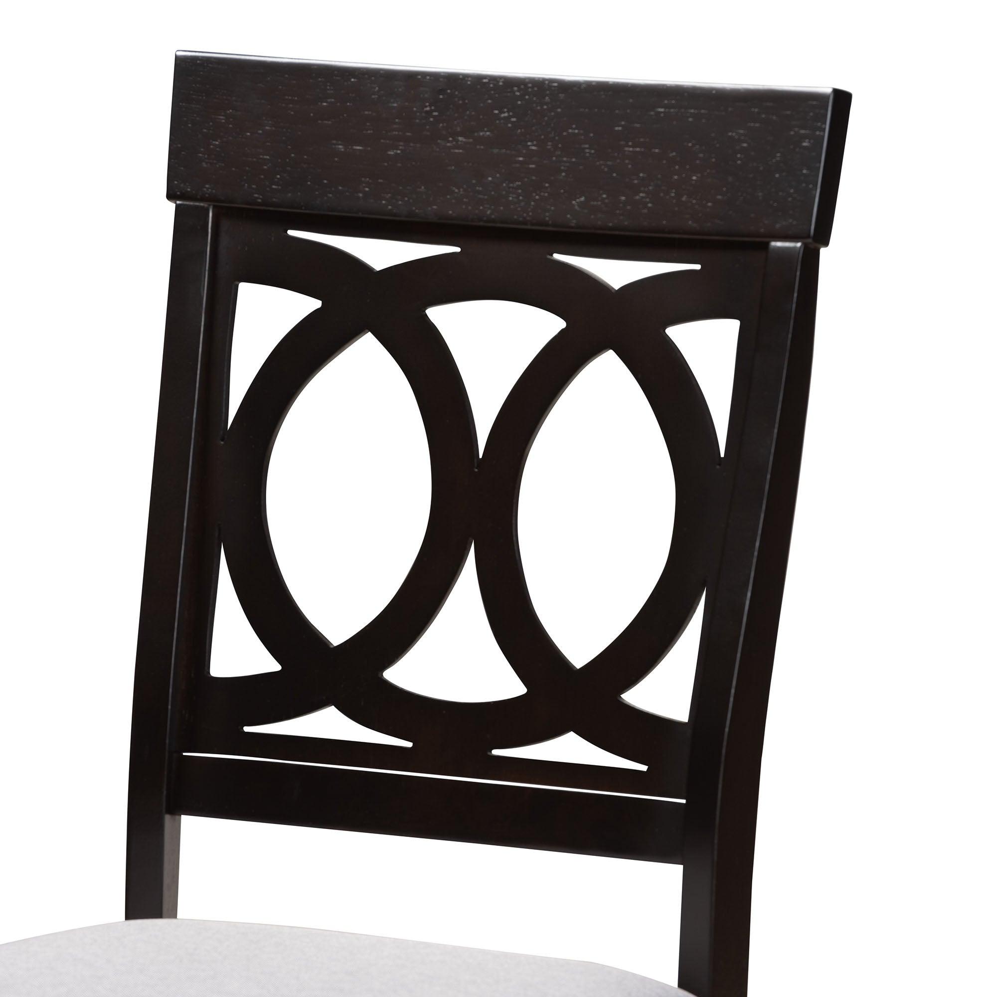 Velia Modern Fabric and Finished Wood 5-Piece Dining Set