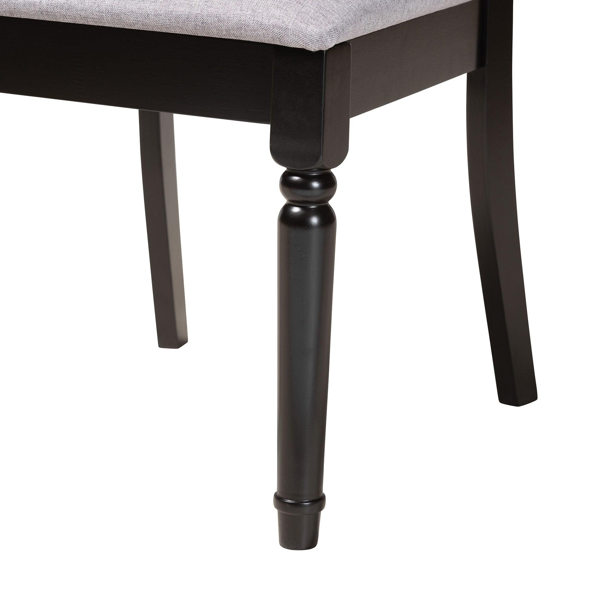 Velia Modern Fabric and Finished Wood 5-Piece Dining Set