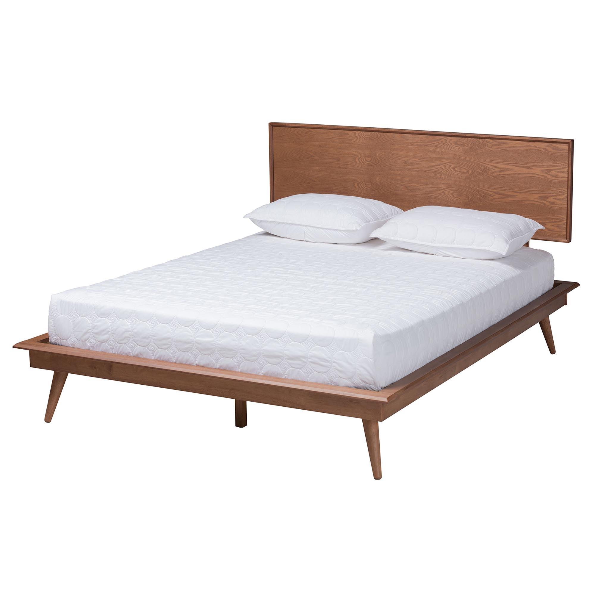 Melora Mid-Century Modern Finished Wood and Rattan 4-Piece Bedroom Set