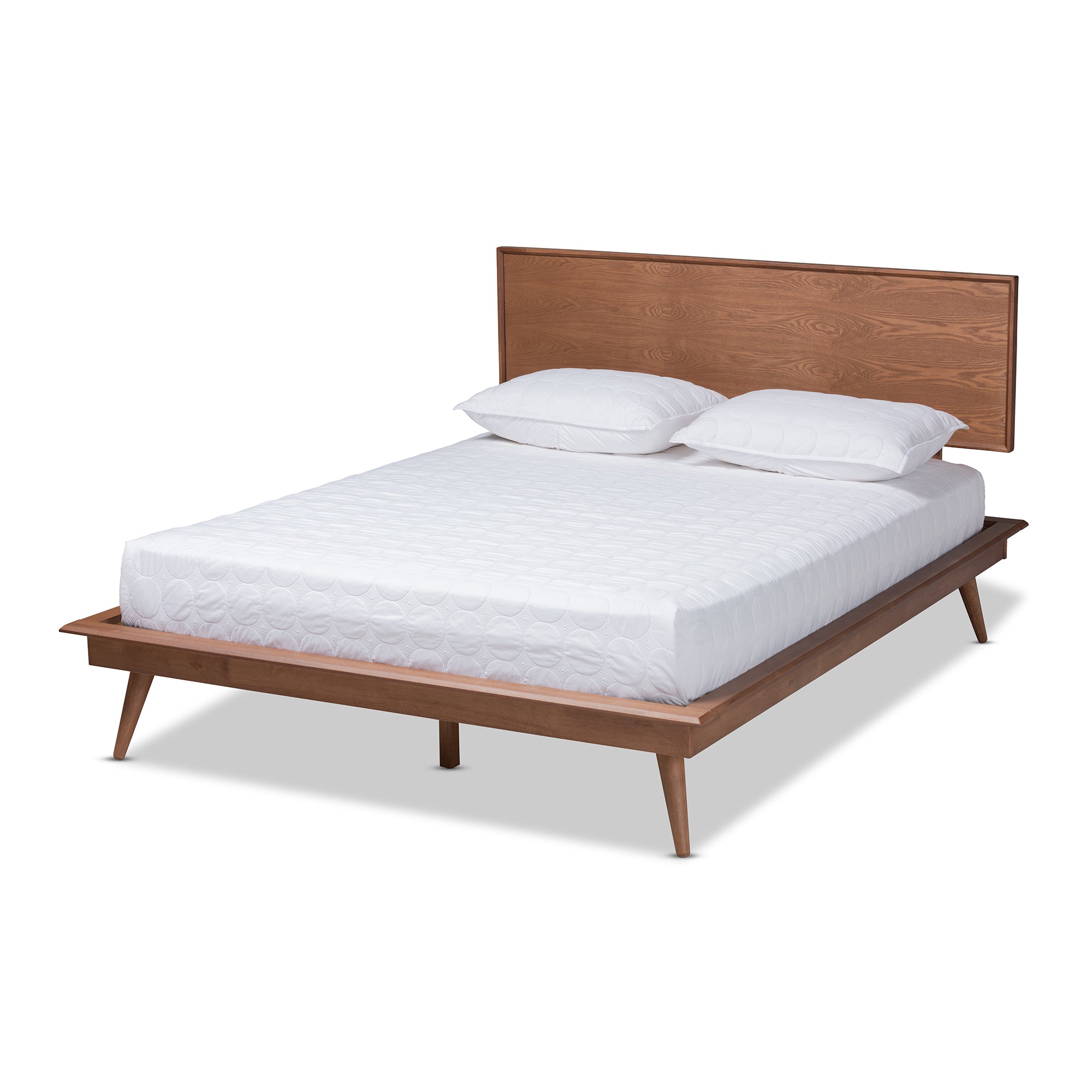 Karine Mid-Century Modern Finished Wood Platform Bed
